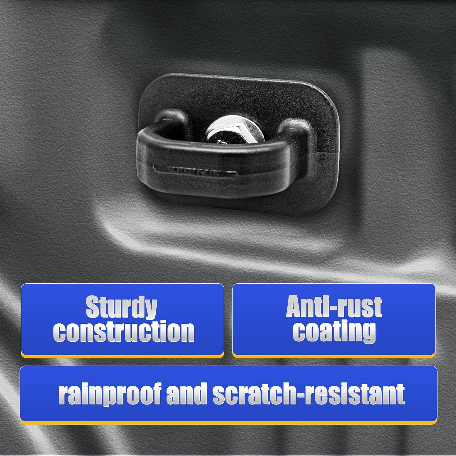 X4XZ DZ97903 Truck Bed Side Wall Tie down Anchors, Bed Cargo Hooks for 2007-2023 Chevy Silverado 1500 2500 3500 Chevy Colorado IGMC Sierra 1500 2500 3500 I GMC Canyon 9PCS image number 6