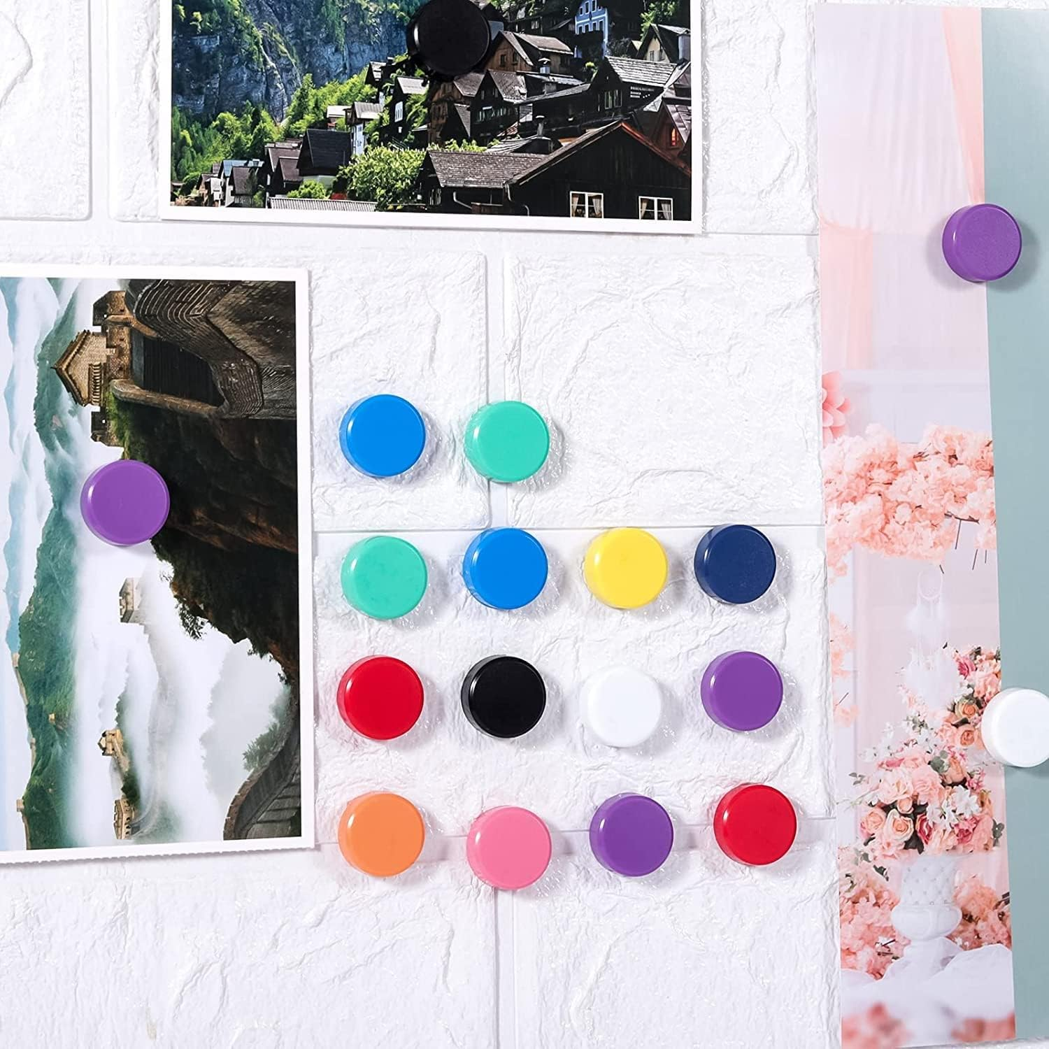 10 Pcs Magnets Whiteboards Strong Magnet Colorful Mini Small Magnets round Craft (Pink) image number 2