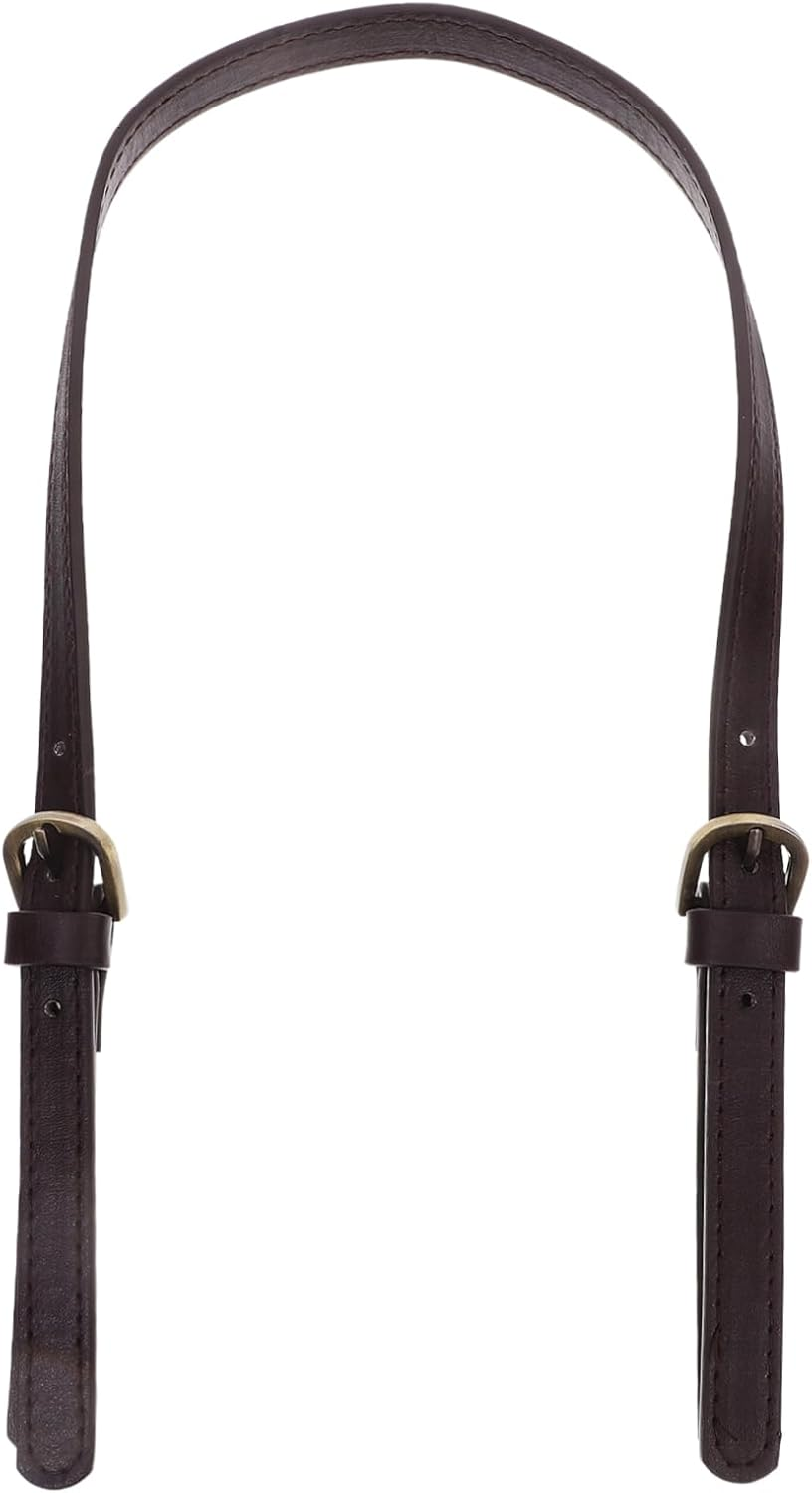IWOWHERO 2Pcs Synthetic Leather Handbag Handles Tote Bag Replacement Strap DIY Bag Belt for Women Dual Buckle and Adjustable