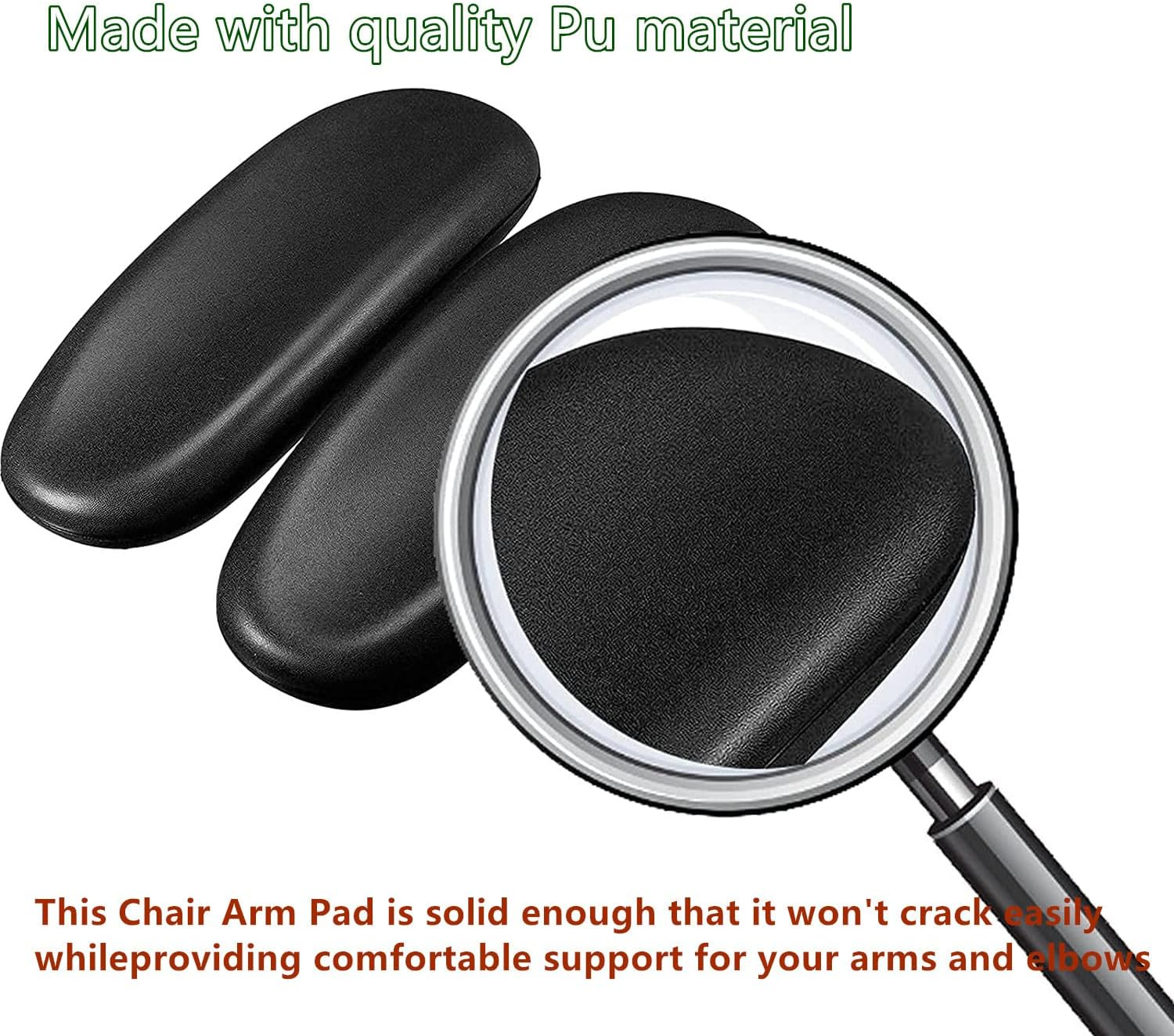 1 Pair Office Chair Armrest Replacement Pads, Universal Office Chair Arm Pads,10Inch, with Screws and Wrench （Black ） image number 6