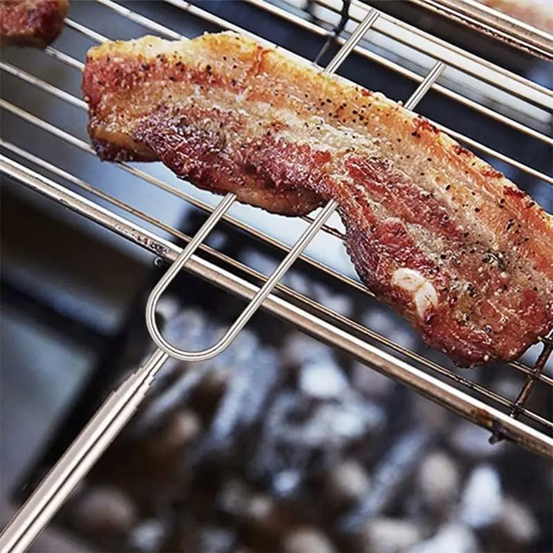 AIMALL Marshmallow Roasting Sticks Extendable Fork BBQ Campfire Kids Fun Barbecue &ndash; Telescopic BBQ Forks for Campfire, Barbecue, and Outdoor Cooking, Includes 8 Sticks with Canvas Storage Bag image number 1