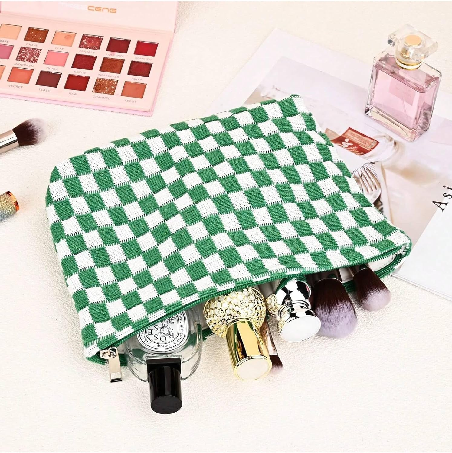Make up Bag, Green, Fashion