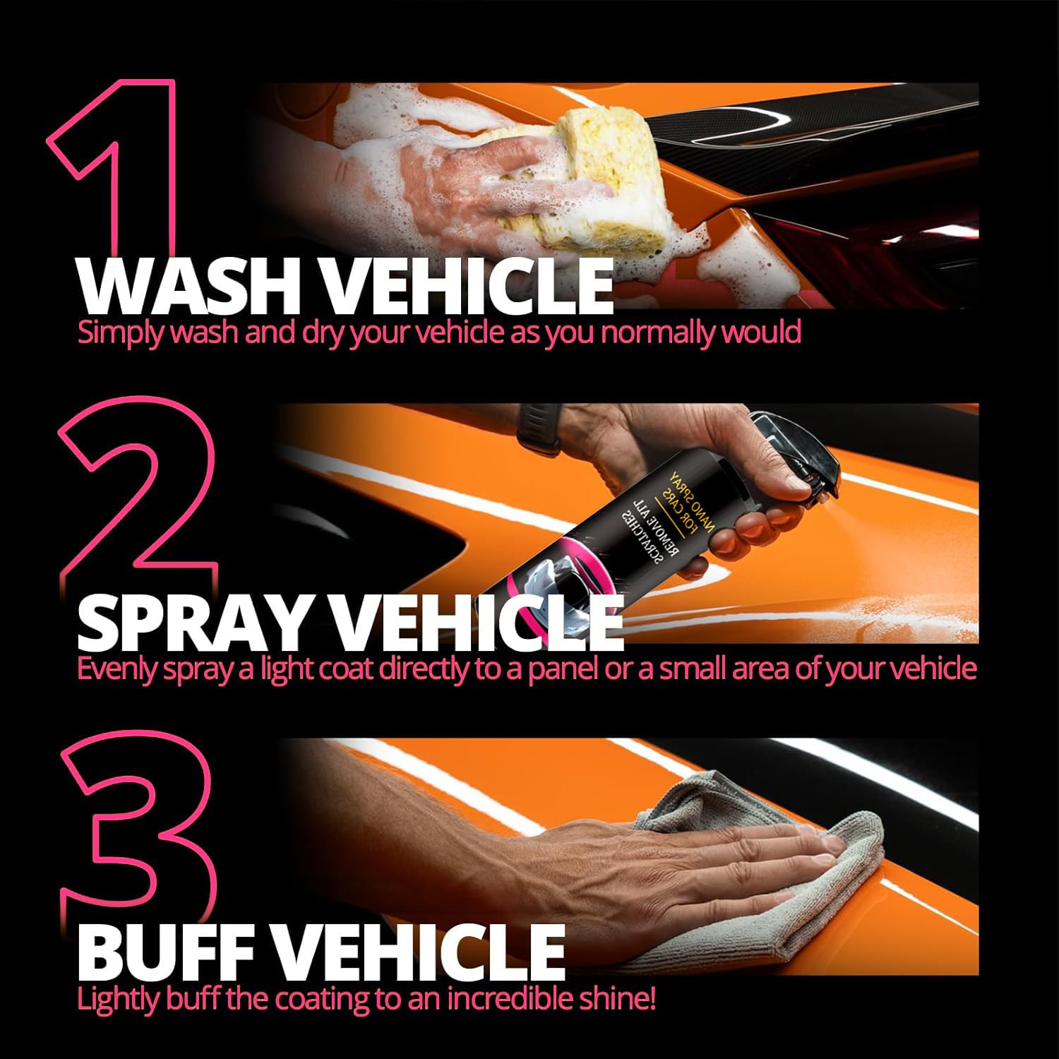 WANXINPT Platinum Rapid Ceramic Paint Sealant Spray (4 Oz.) - Maximum Gloss & Shine &ndash; Extremely Hydrophobic &ndash; Unmatched Slickness - Ceramic Spray Coating(1Pcs) image number 4