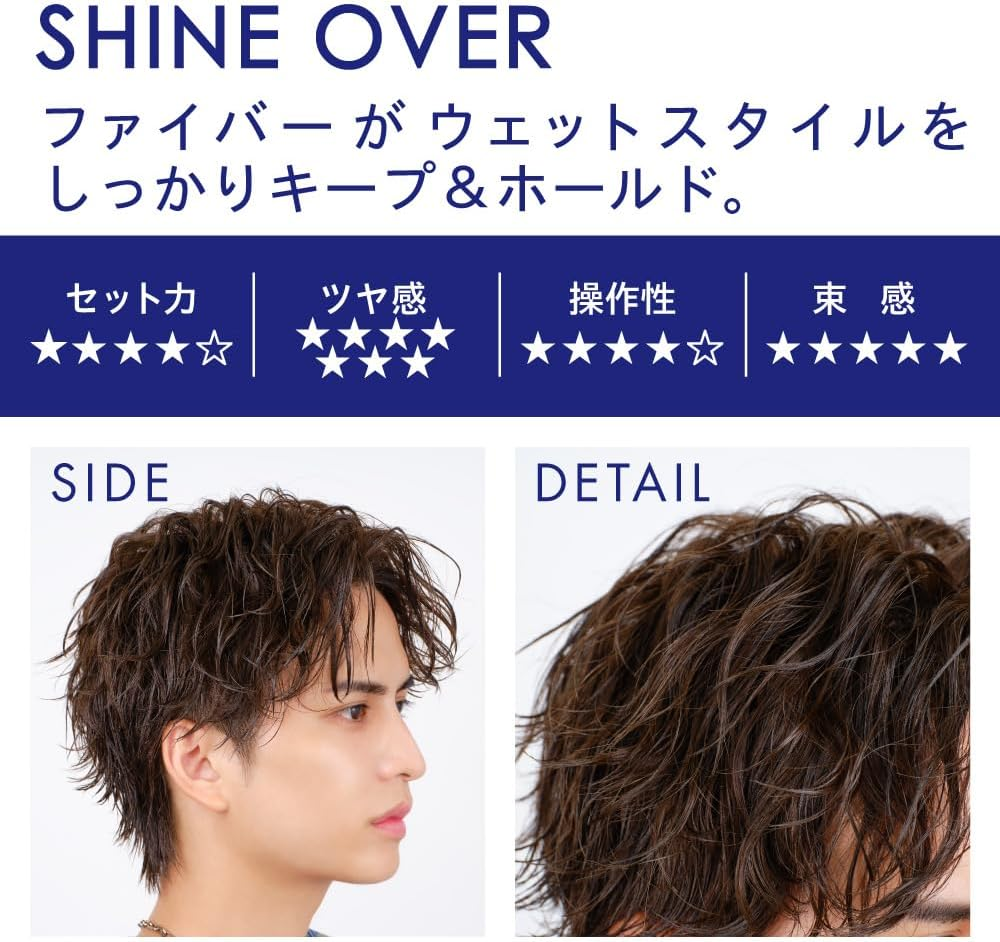 OCEAN TRICO Ocean Rico Hair Wax Shine Over, 80G Wax, Men and Women, Shiny, Keep Hard image number 3