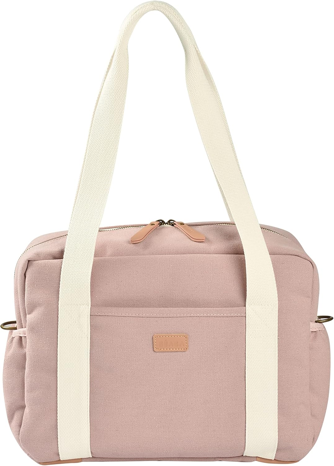 B&Eacute;ABA, Baby Changing Bag, Multiple Compartments, 10 Pockets, Zip Trolley Case, Shoulder Strap, Isothermal Bag, Changing Mat, Water-Repellent, Capacity 16L, Paris Bag, Pink