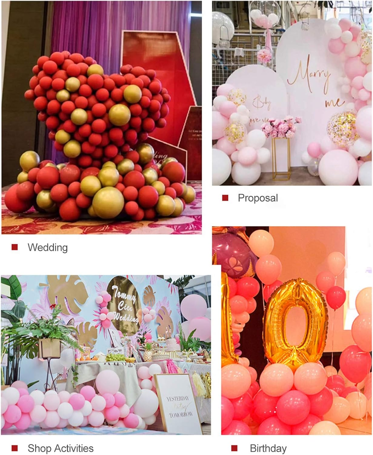 Balloon Glue Point 250PCS Dot Glue Clear Removable Adhesive Dots Sided Ballon E Strips for Birthday Wedding Baby Shower Party Vanlentine'S Day DIY Decorations H Decoration