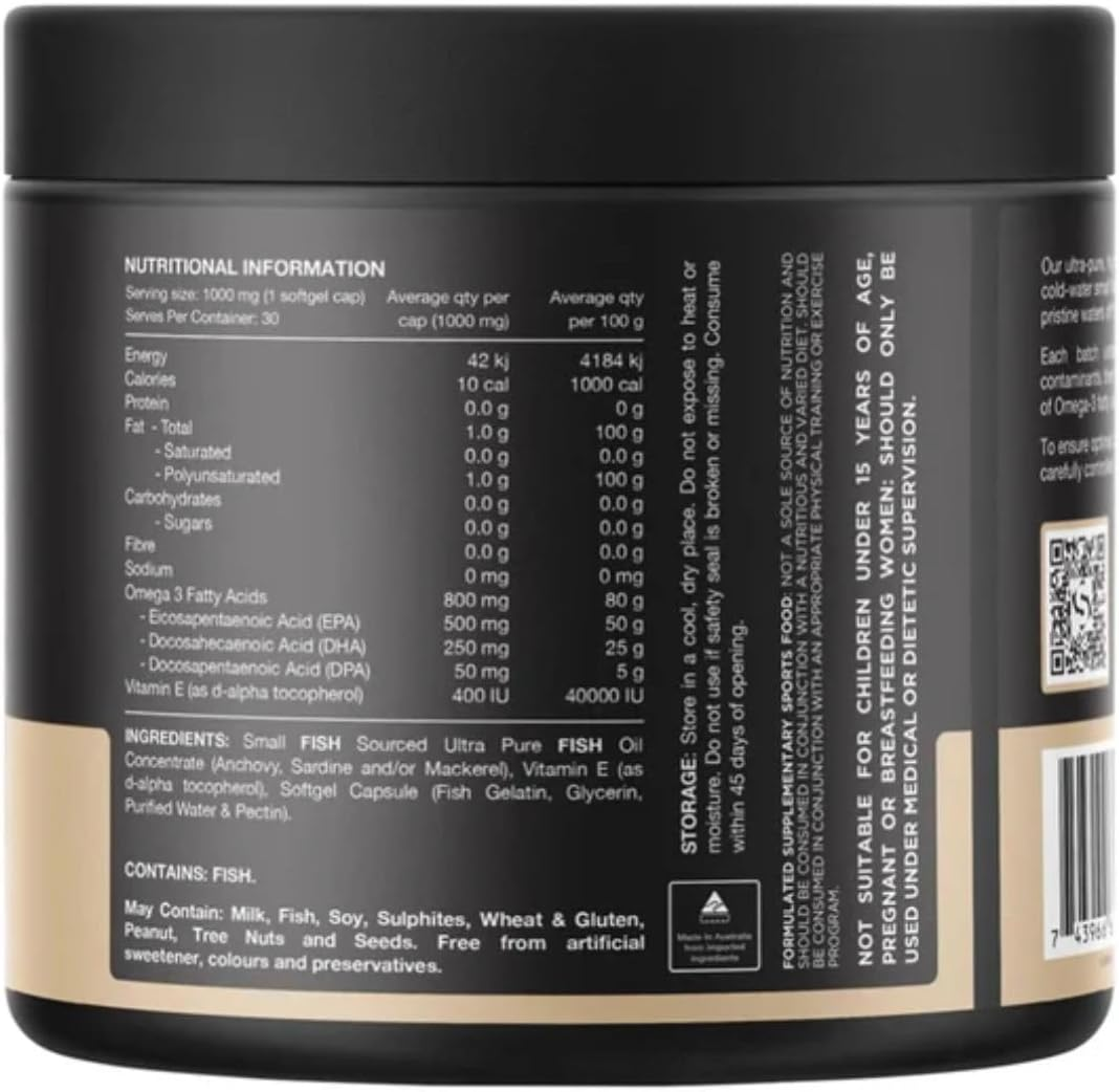 Switch Nutrition Ultra Fish Oil, 30 Softgel Capsules, 30 Serves, Omega-3 Fish Oil with EPA DHA DPA, 1000Mg, with Vitamin E image number 2