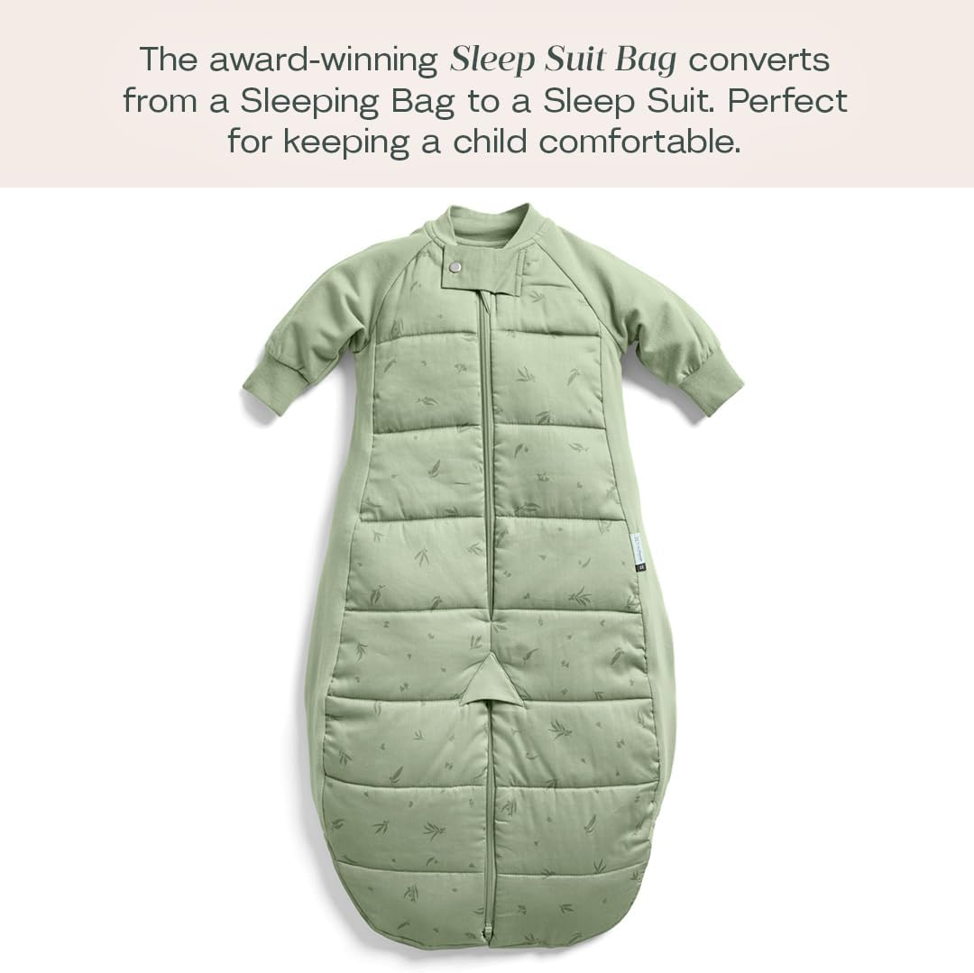 Ergopouch Sleep Suit Bag 2.5 TOG &ndash; 8&ndash;24 Months &ndash; Willow Print &ndash; 400 Thread Count Organic Cotton &ndash; Converts to Sleep Suit with Legs &ndash; Sleeping Bag & Suit in One &ndash; for Infants, Toddlers & Kids image number 1