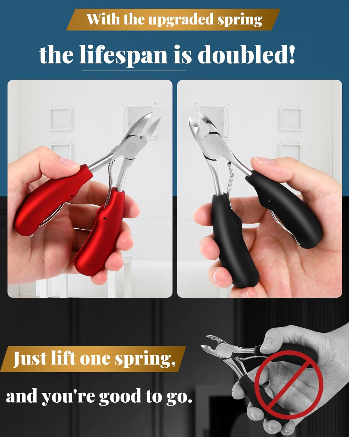 Tisojpod 5Pcs Toenail Clippers Set for Ingrown Toenail & Thick Toenails,Nail Clippers Set for Seniors Men Women,Ingrown Toenail Clippers,Professional Heavy Duty Toenail Clippers for Thick Toenails image number 2