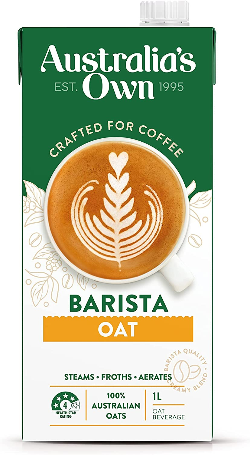 Australia'S Own Barista Dairy Free Vegan Oat Milk for Coffee Latte & Espresso, 1 Litre (Pack of 8) image number 3
