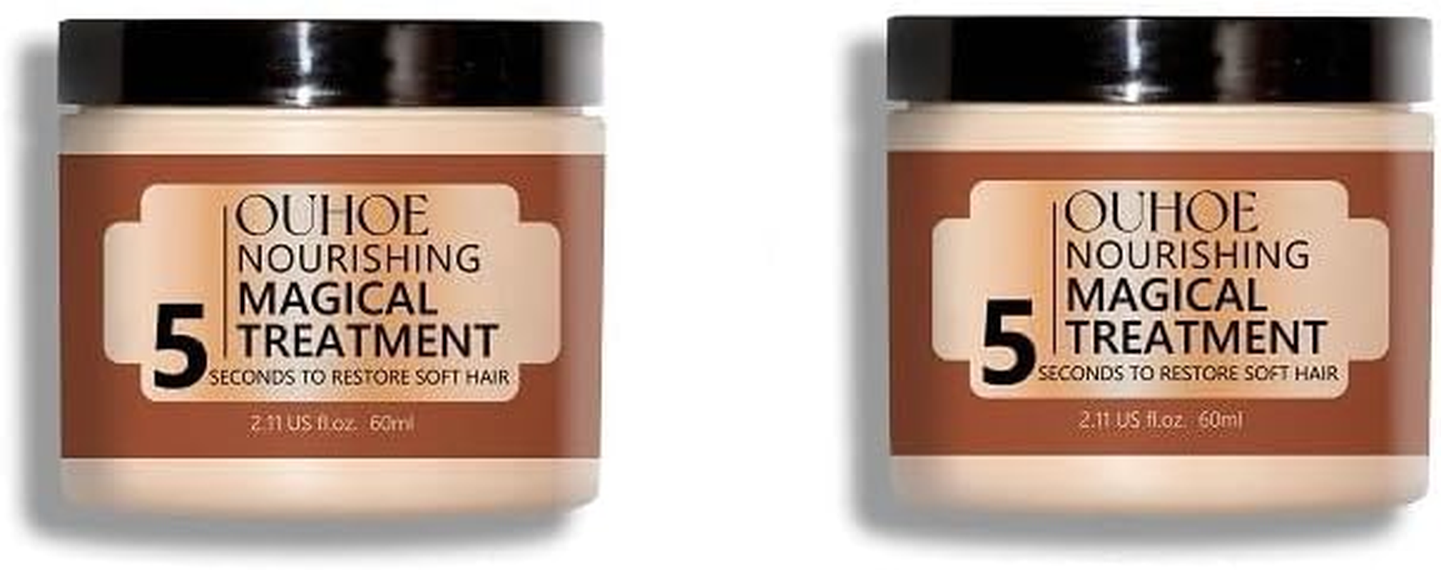 Nourishing Magical Treatment Hair Mask Deep Conditioner with Coconut Oil Glycoproteins Vitamin C for Smoother Silky Hair Moisturizing Repair 200Ml (1)