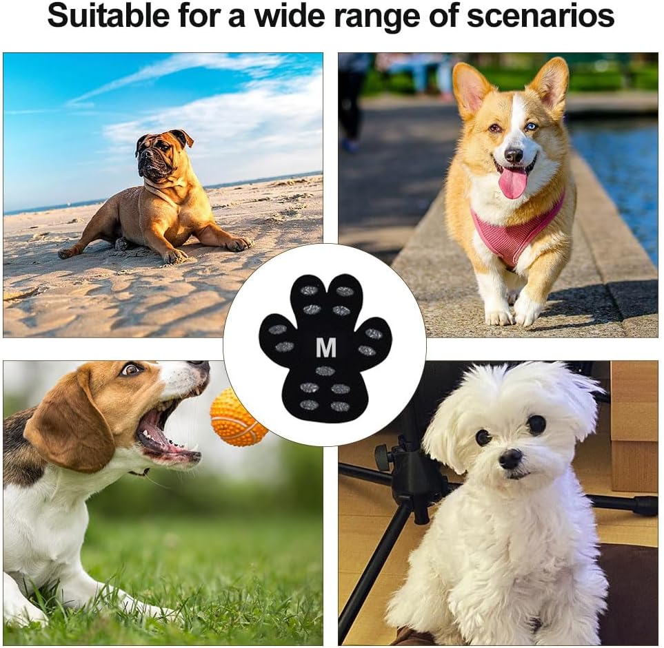 Non-Slip Paw Protection for Dogs, Non-Slip Floor Mats for Dogs for Indoor Use, Non-Slip Paw Plasters for Dogs, Dog Socks Anti-Slip Improve Your Dog'S Grip, Pack of 4 image number 3
