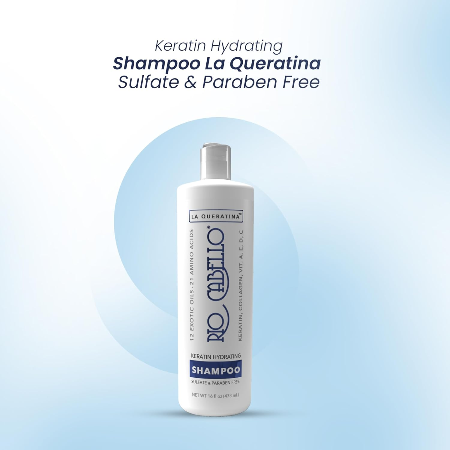 Shampoo W/Keratin, Coconut, Avocado, Almond, Argan Oil | Restores Shine | Hydrates Scalp (16Oz) image number 3