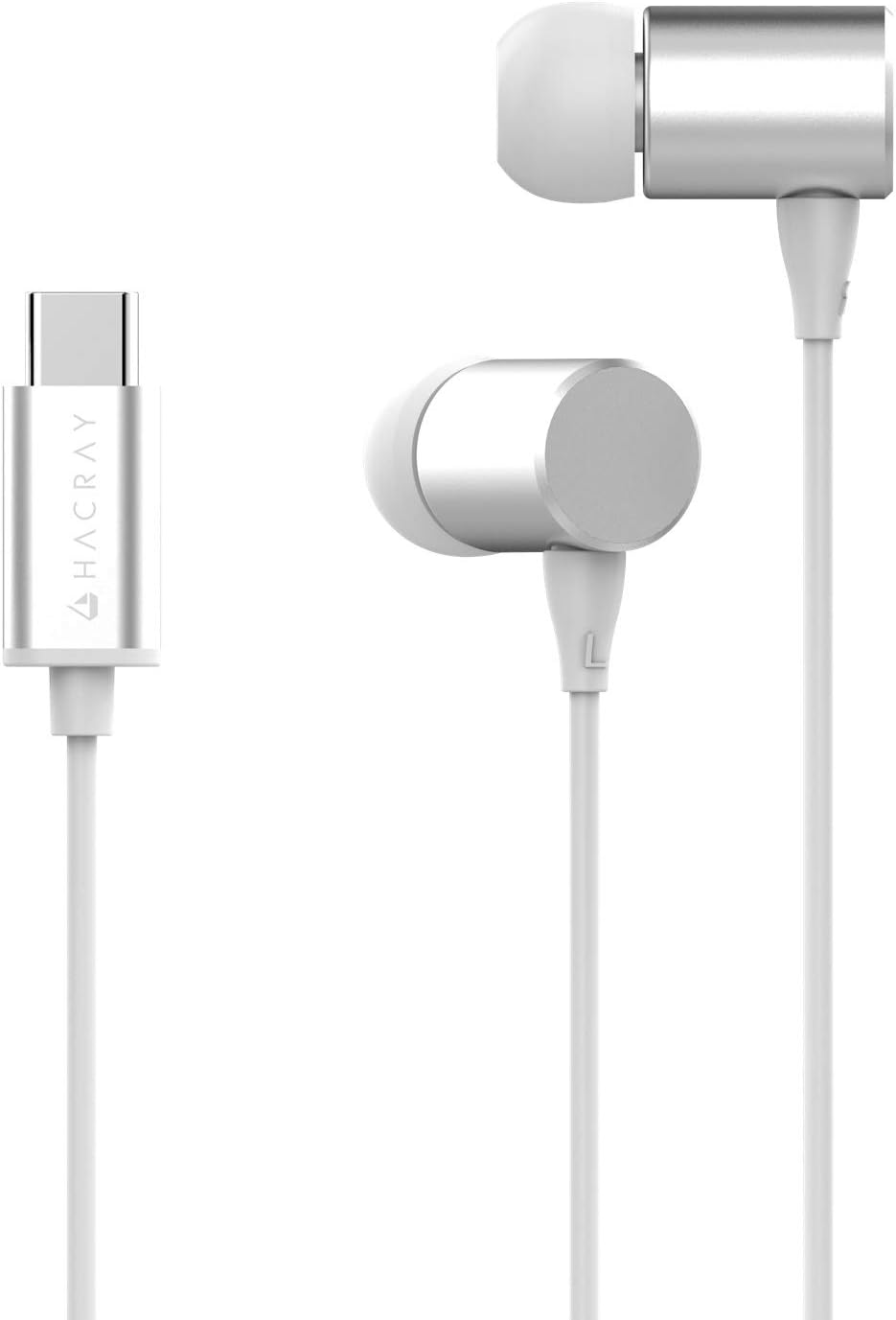 Type-C Earphones, HACRAY Stereo Earphones, Supports High Resolution Sound Sources, In-Ear Type, Calls, Handsfree, USB C Wired Earphones image number 1