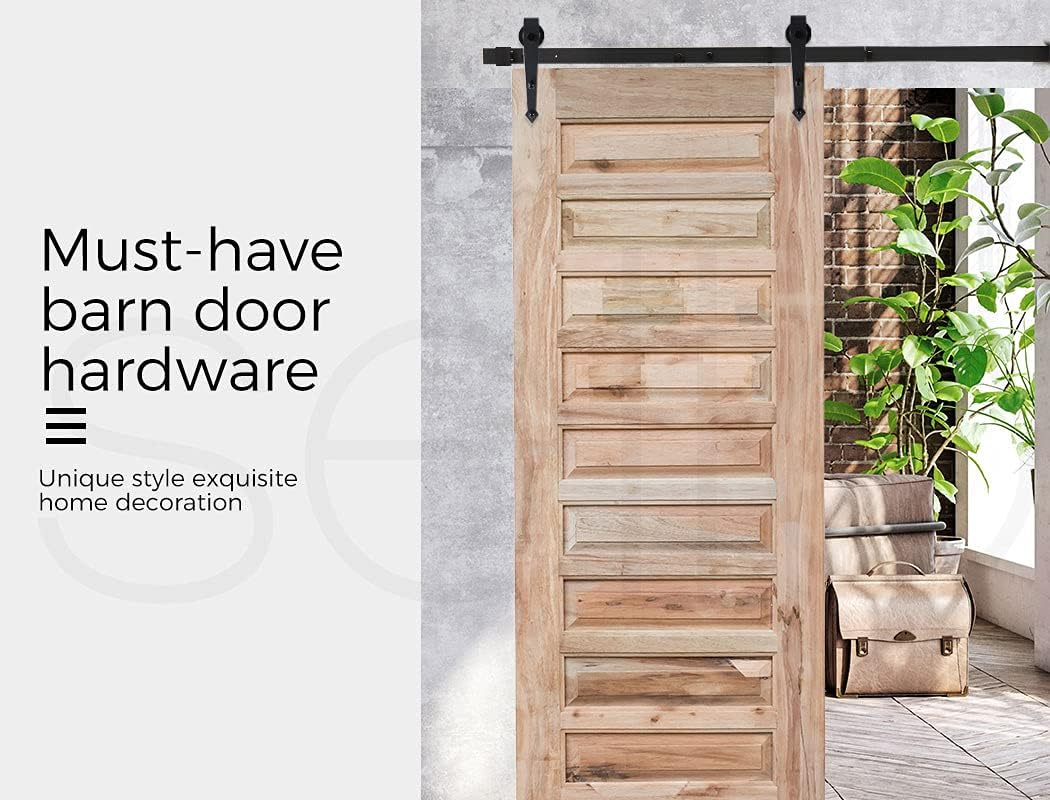 Levede Sliding Barn Door Hardware Track Roller Kit 3.66M Antique Classic Single image number 2