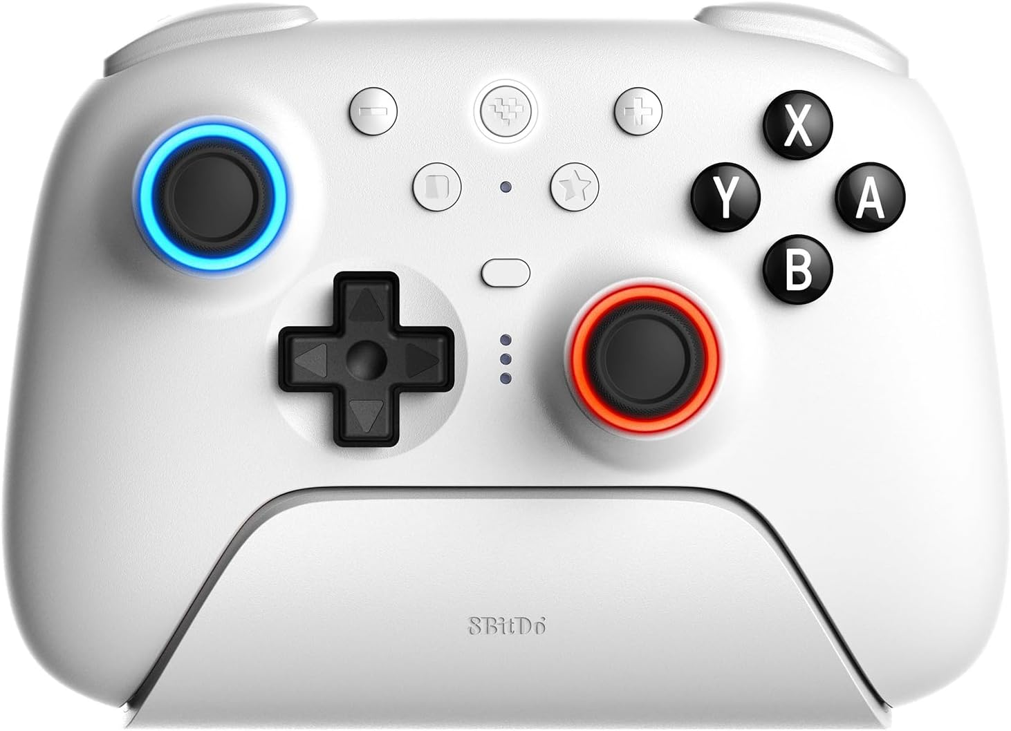 8Bitdo Ultimate 2 Bluetooth Controller for Switch & Windows PC, Switch Pro Controller with TMR Joysticks, Switchable Hall Effect/Tactile Triggers, Vibration and Motion Control, RGB Fire Ring (White)