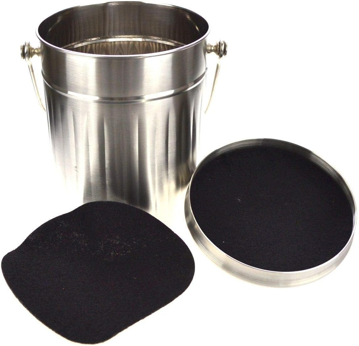 Avanti Stainless Steel Compost Bin, 5 Litre Capacity, Black Silver image number 2