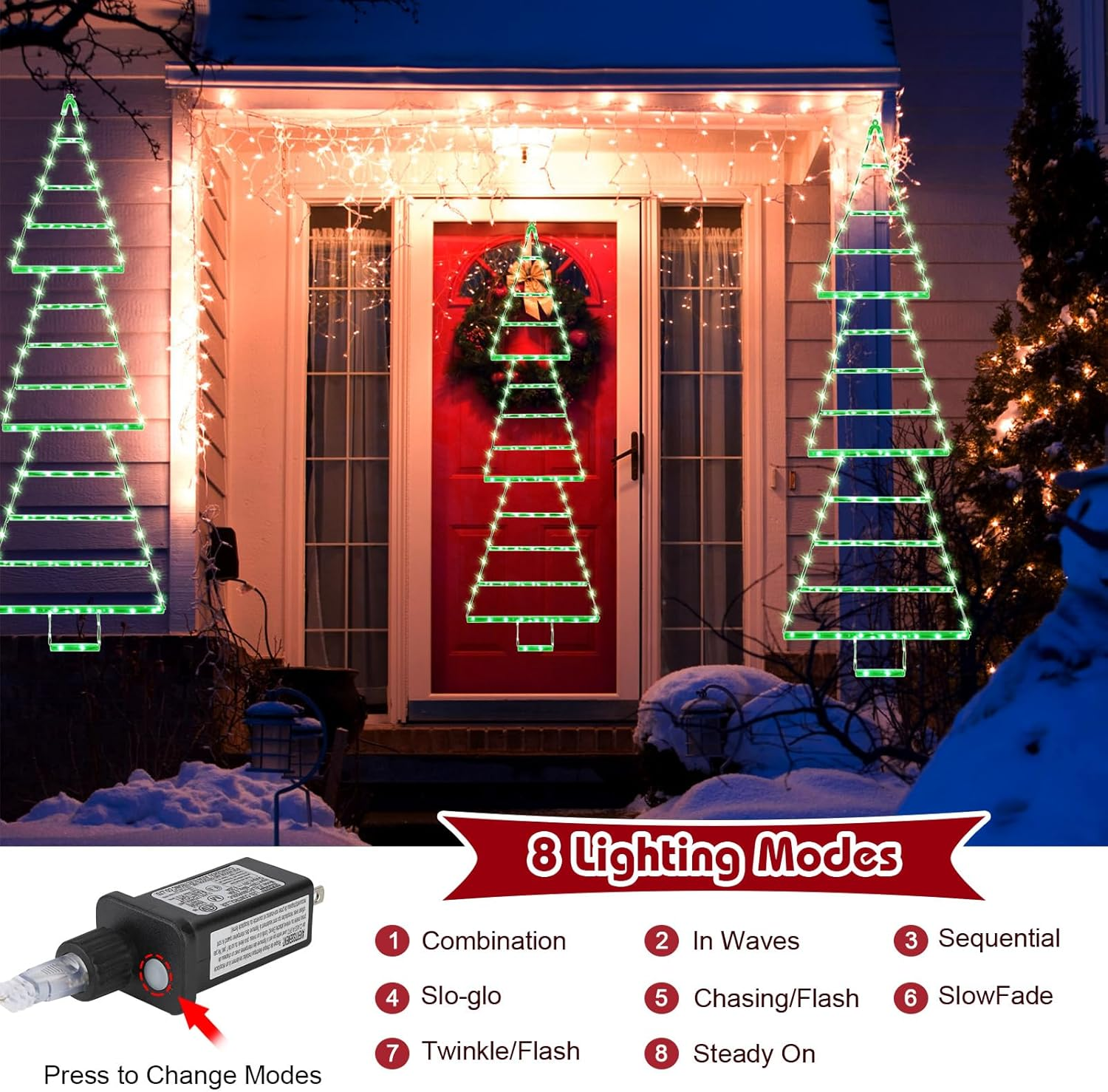 Outdoor Christmas Decorations Christmas Ladder Lights image number 1