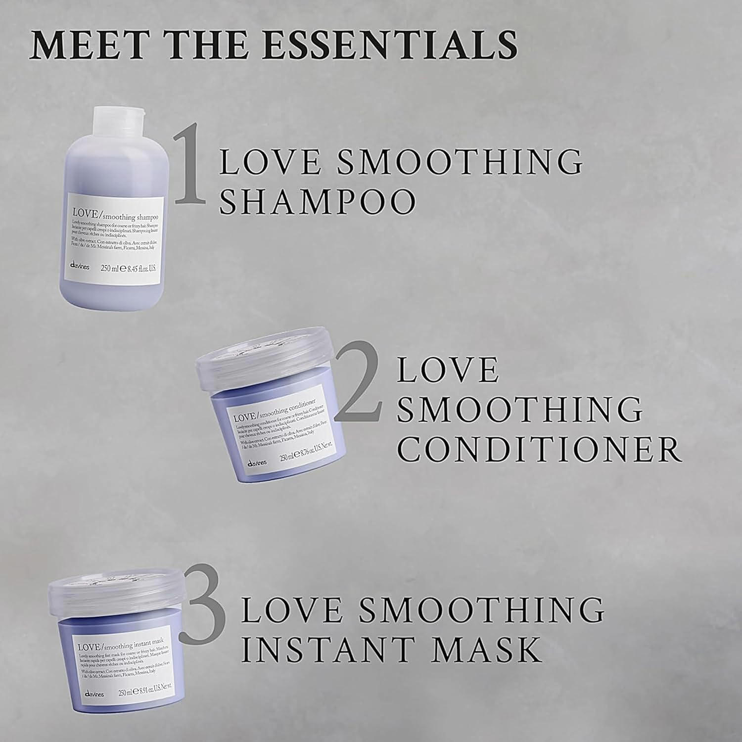 Davines LOVE Smoothing Instant Mask, Anti-Frizz Action for Sleek and Smooth Results, 8.45 Fl. Oz. image number 5