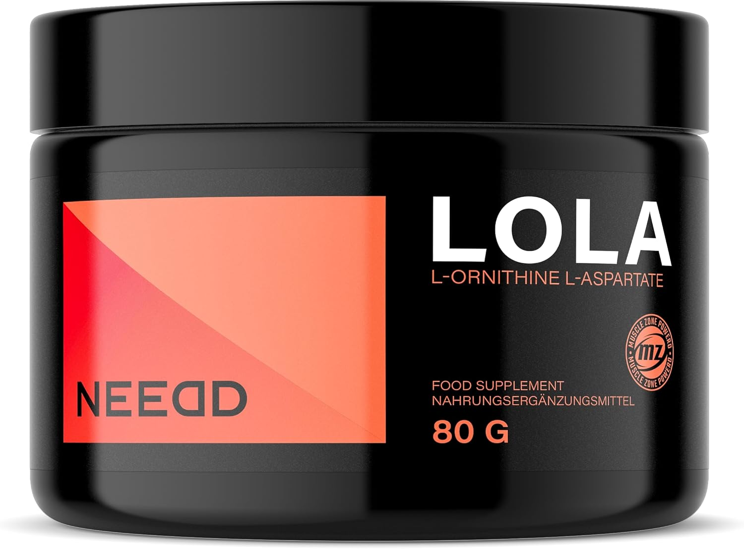 LOLA (L-Ornithine-L-Aspartate) Powder 80G -Mix of Two Amino Acids: Ornithine and L-Aspartic Acid 1000 Mg per Serving - 80 Servings per Pack - Diet Supplement - by MZ image number 1