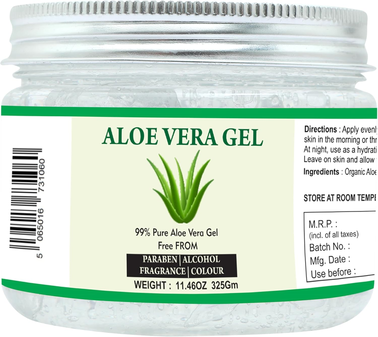 Raslok Aloe Vera Gel | 100% Pure Natural Aloe Gel | for Moisturizing Face Skin & Hair Care,Durable Moisturizing Hydrating Soothing | Non-Sticky (325Gm) image number 4