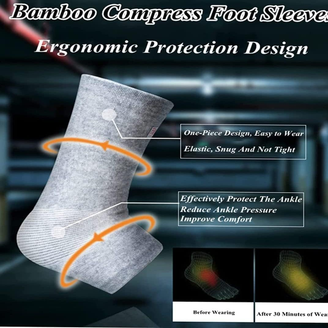 Neuropathy Socks Women Men Compression Socks Bamboo Compression Socks anti Fatigue Sleeping Foot Sleeves Pain Relief Ankle Support 2 Pairs