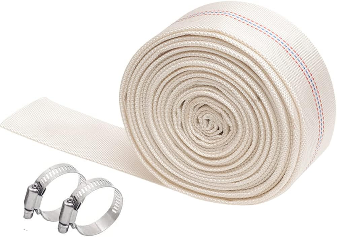 Eoiips 2.5 Inch X 26.2 Feet Length Swimming Pool Backwash Hose, PVC Lay-Flat Garden Hose Water Discharge Hose with Adjustable Hose Clamp for Patio Garden Lawn Irrigation & Swimming Pool image number 4