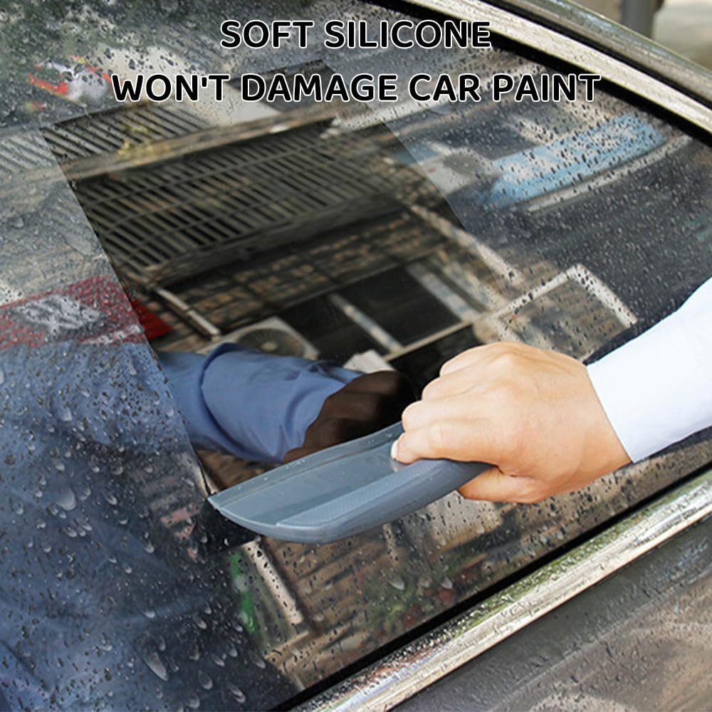 Car Silicone Squeegee &ndash; Scraping Soft and Delicate,Not to Hurt the Surface, Using Ergonomic Design, Curved Handle, Comfortable Feel, It Is Very Convenient to Operate image number 1