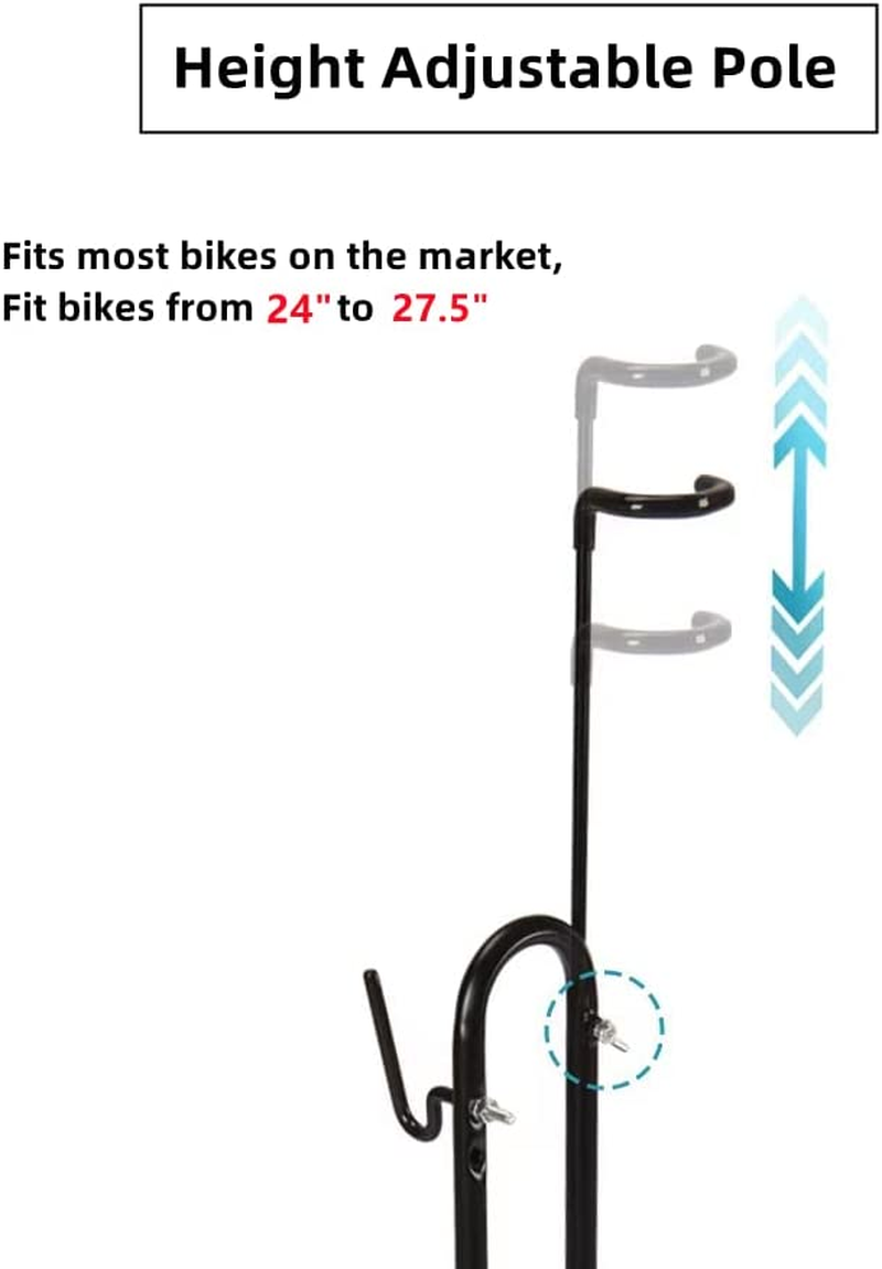 COMINGFIT Bicycle Stand, Premium Quality Vertical & Horizontal Adjustable Bicycle Floor Parking Rack, Fat Bike Stand Racks, Space-Saving Rack, Multi-Use Freestand Rack Indoor Outdoor Garage Storage image number 2