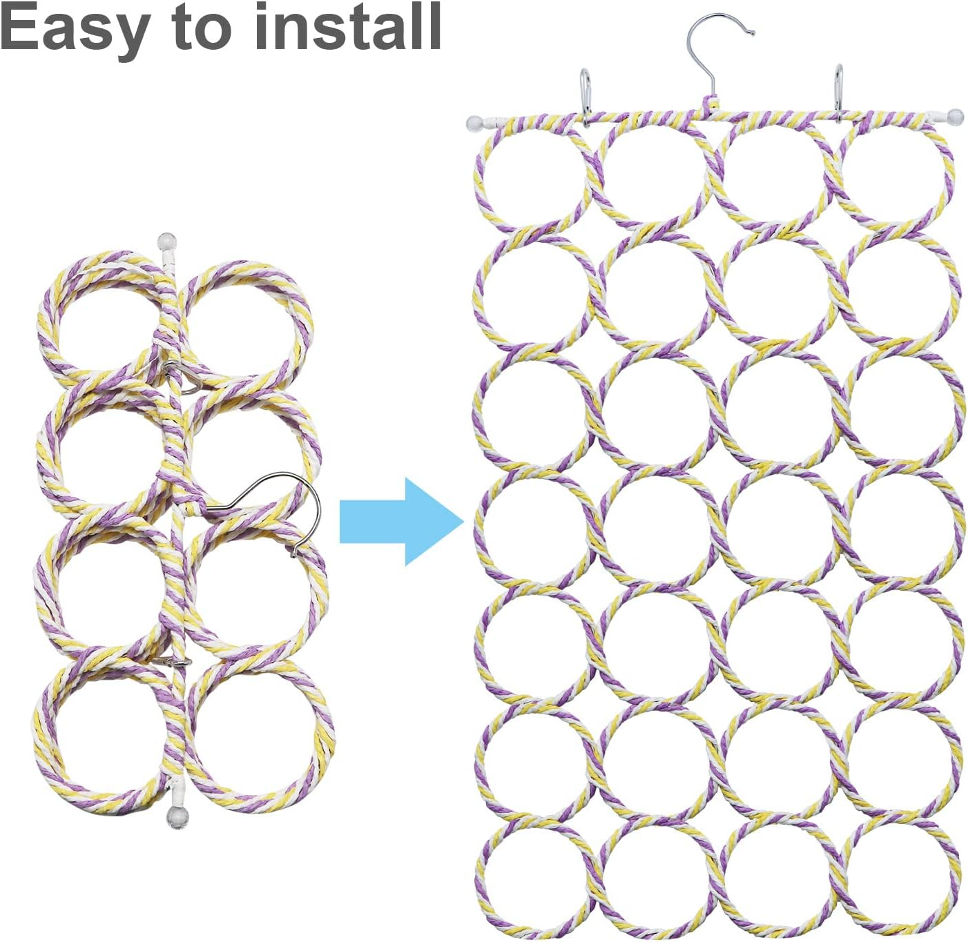 Bird Rope Climbing Net Parrot Swing Hanging Toy for Parakeet Cockatiel Cockatoo Conure African Grey Macaw (Random Color)