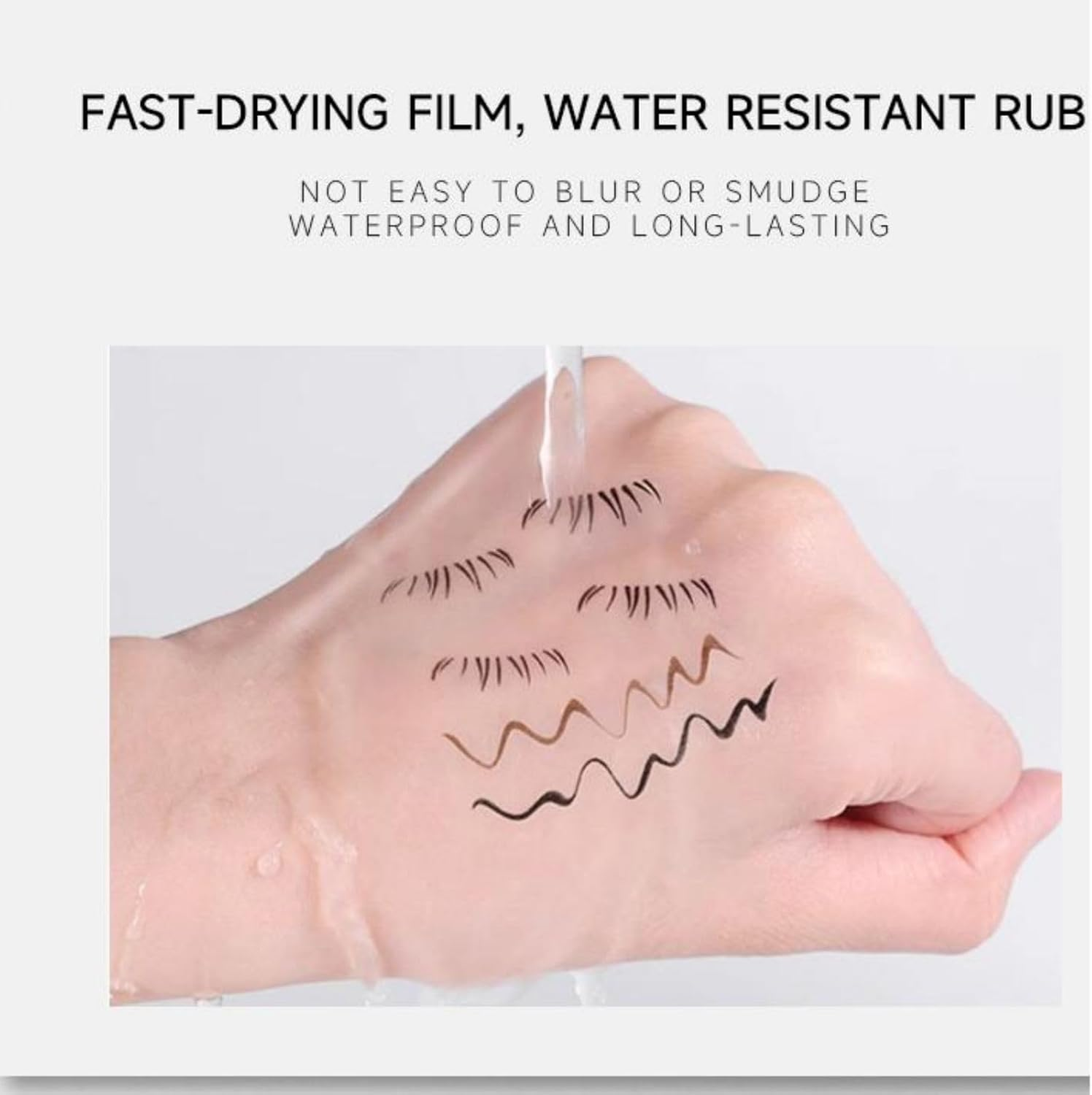 Bottom Eyelash Stamp, Bottom Eyelash Stamp Kit, Eyelash Stamper for Bottom Lashes, Lower Eyelash Waterproof Stamps, Lower Lash Stamp Kit, Lower Eyelash Stamp Waterproof (Black) image number 3