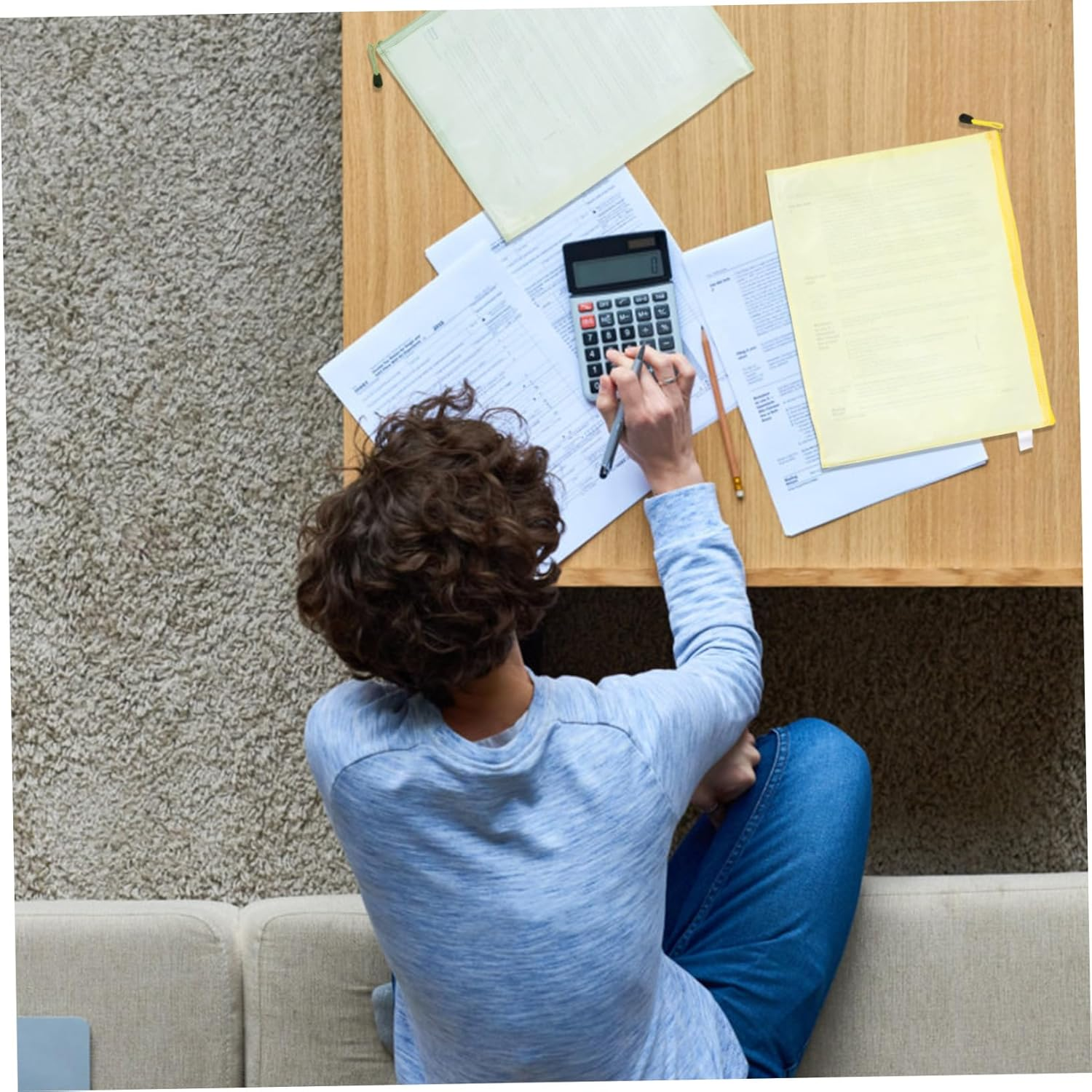 SHOWERORO 10Pcs Document Pouch Mesh File Bag Zipper Pouch Mesh Bags Zipper Random Color image number 1