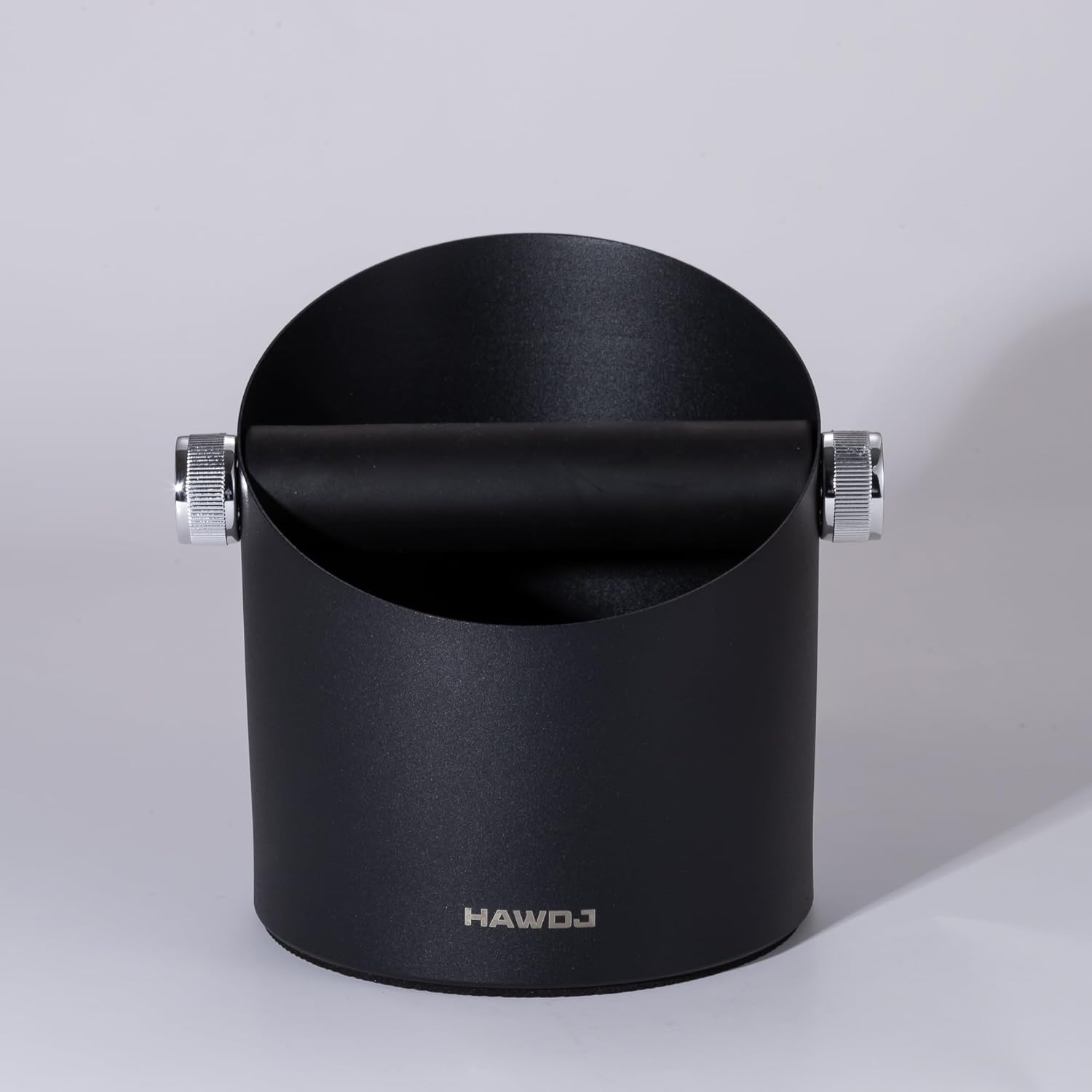 HAWDJ Black Steel Knock Box - Efficient Espresso Grounds Disposal image number 3