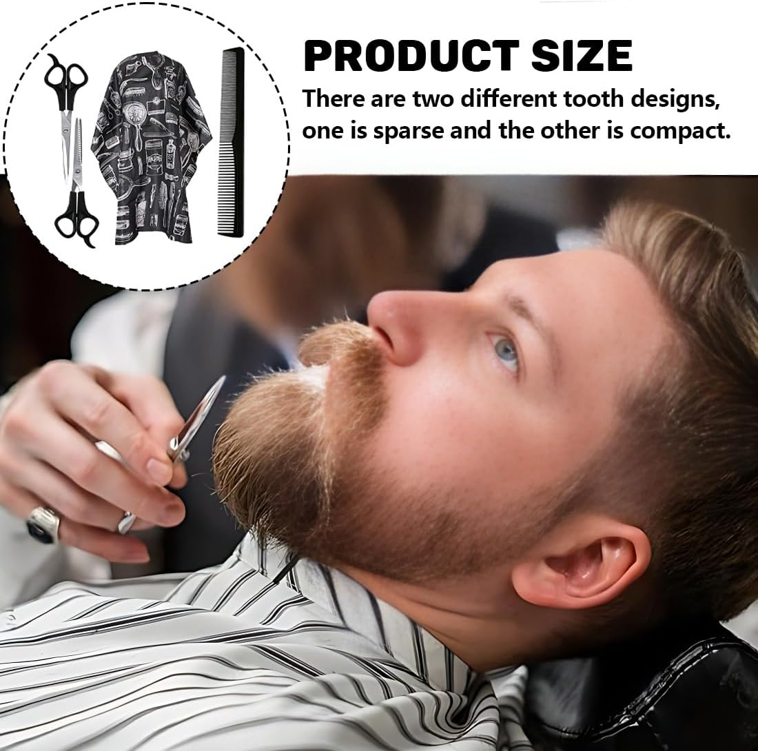 LAKJUOZ Cape Hairdresser Set 4 Pieces with Hair Scissors and Comb, Professional Hairdressing Gown Hairdressing Gown Salon Hairdresser Capes Taffeta image number 5