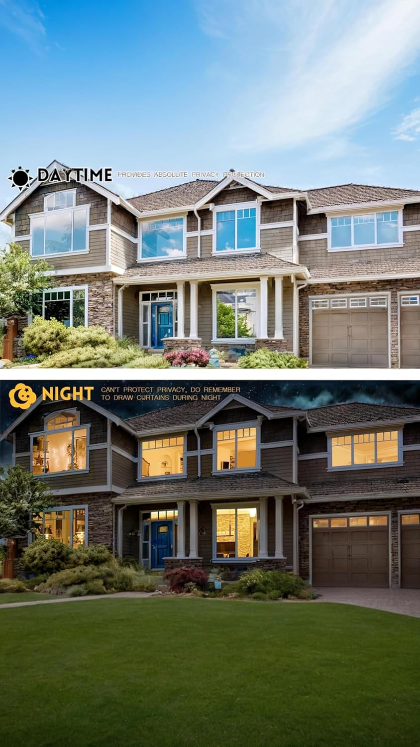 Honwor One Way Window Film - Silver, 23.6X39.4 Inches | Daytime Privacy, UV Blocking, Static Cling, Reflective Window Tint for Home and Office image number 5