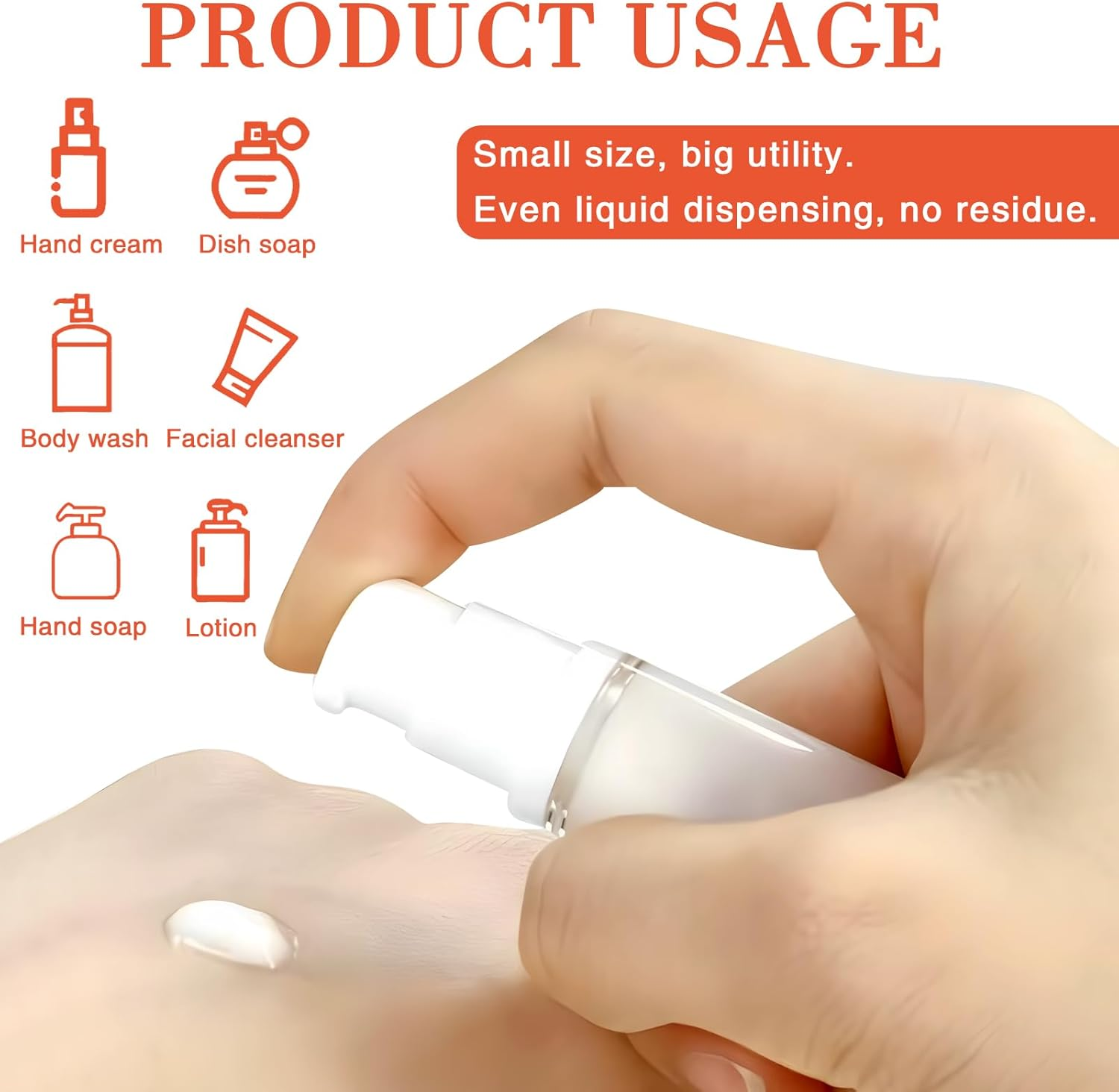 4 Pack 10Ml Airless Pump Bottles - Refillable Vacuum Travel Containers for Lotion, Cream, Serum, Foundation, Leak-Proof Clear Plastic Mini Dispensers, Bpa-Free image number 4