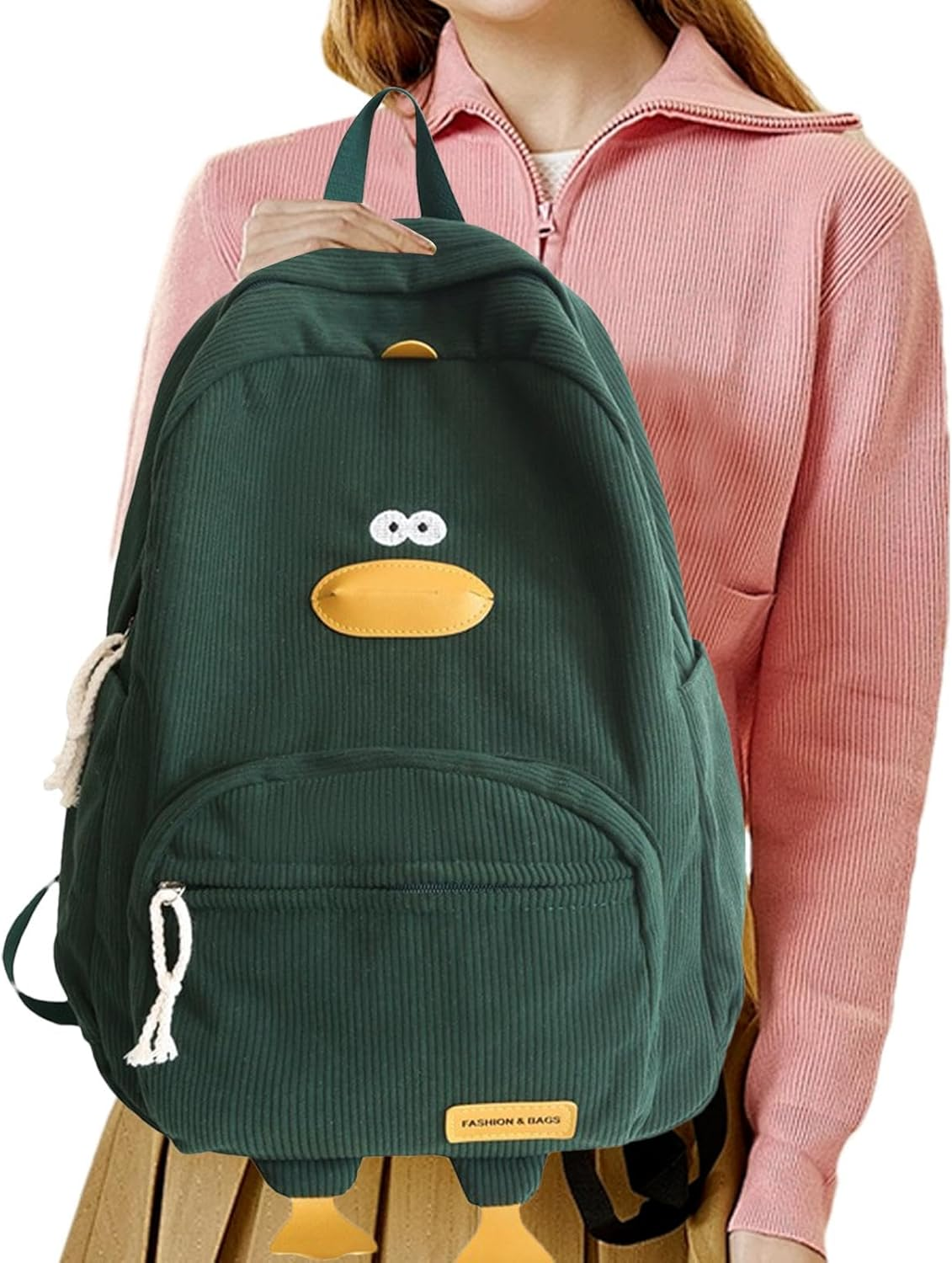 Cute Animal Backpack | Cartoon Duck-Shaped Soft Backpack | Large Capacity Kids Schoolbag with Multiple Pockets for Children and Students, Fun and Functional Design, Fun Animal School Bag