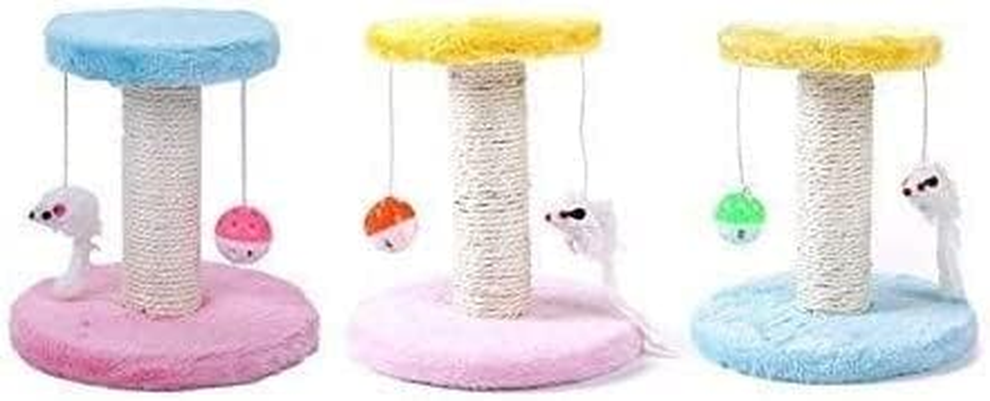 Cute Plush Cat Cat Hammock Climb Shelf Pet Play Toy Scratching Double Hanging Ball Post Climbing Frame Cat Furniture Cat Bed - A2 image number 2