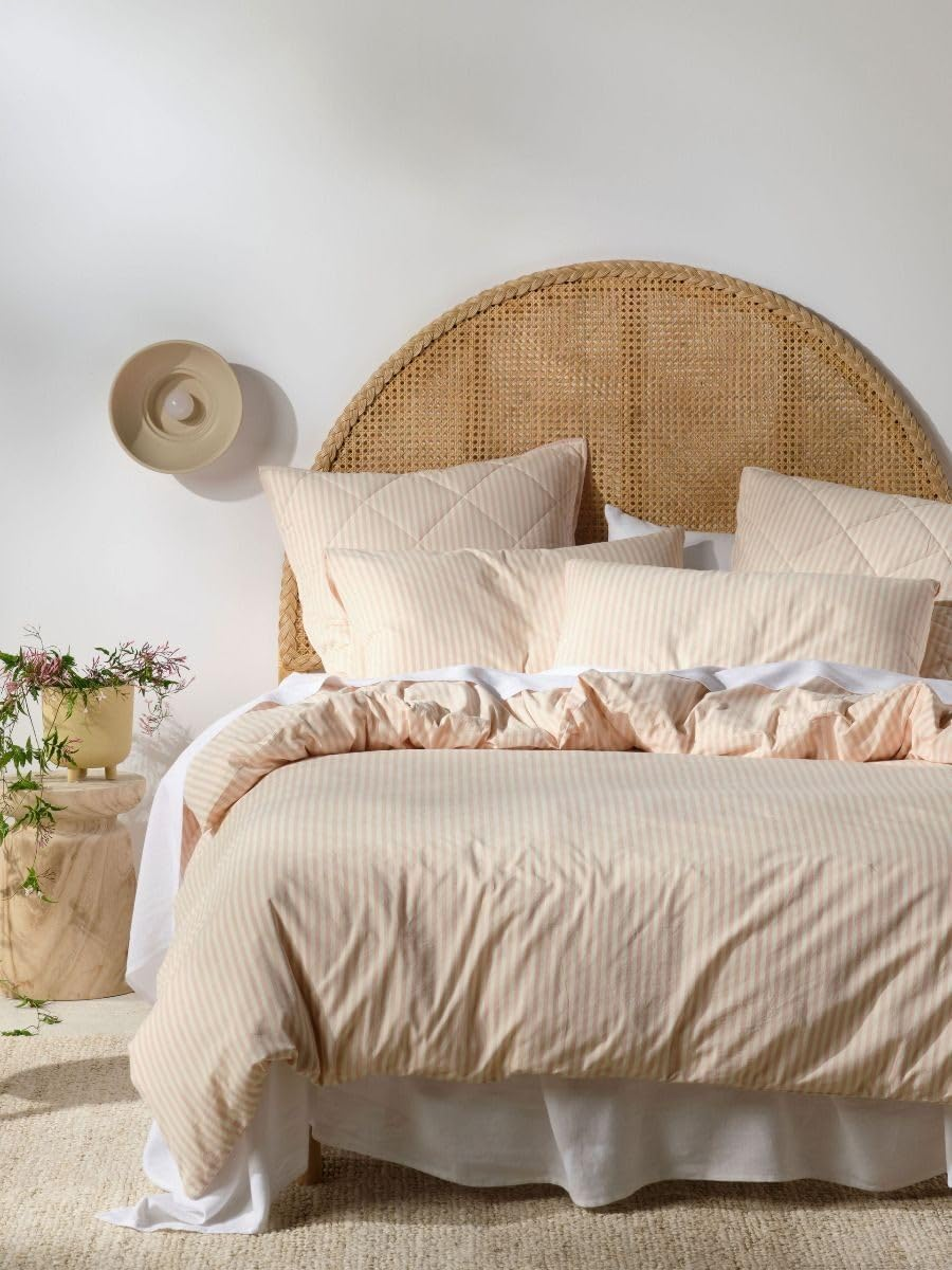 Linen House Amore Quilt Cover Set, White, Super King Size