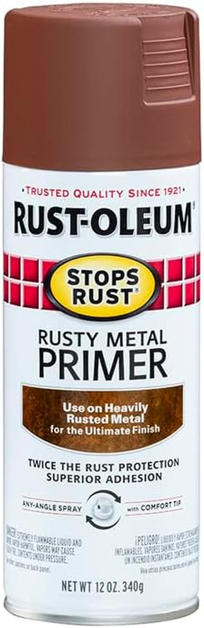 Rust-Oleum Stops Rust Rusty Metal Spray Primer, Flat Red, 340 G (Pack of 6) image number 2