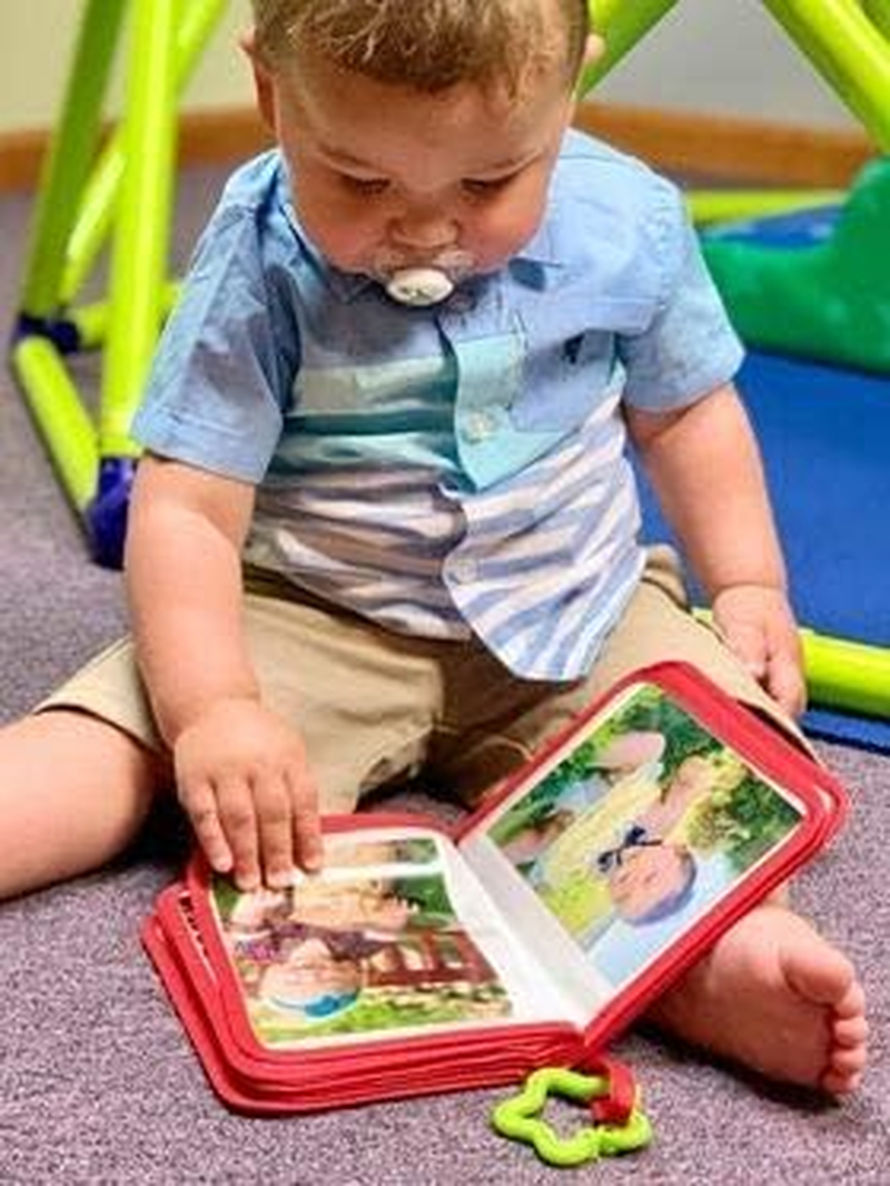 Baby Photo Album, Soft First Year Book with Woodland Animals, My First Book of Photos, Album Holds 4X6 Pictures for Memory Baby Shower(Red) image number 1