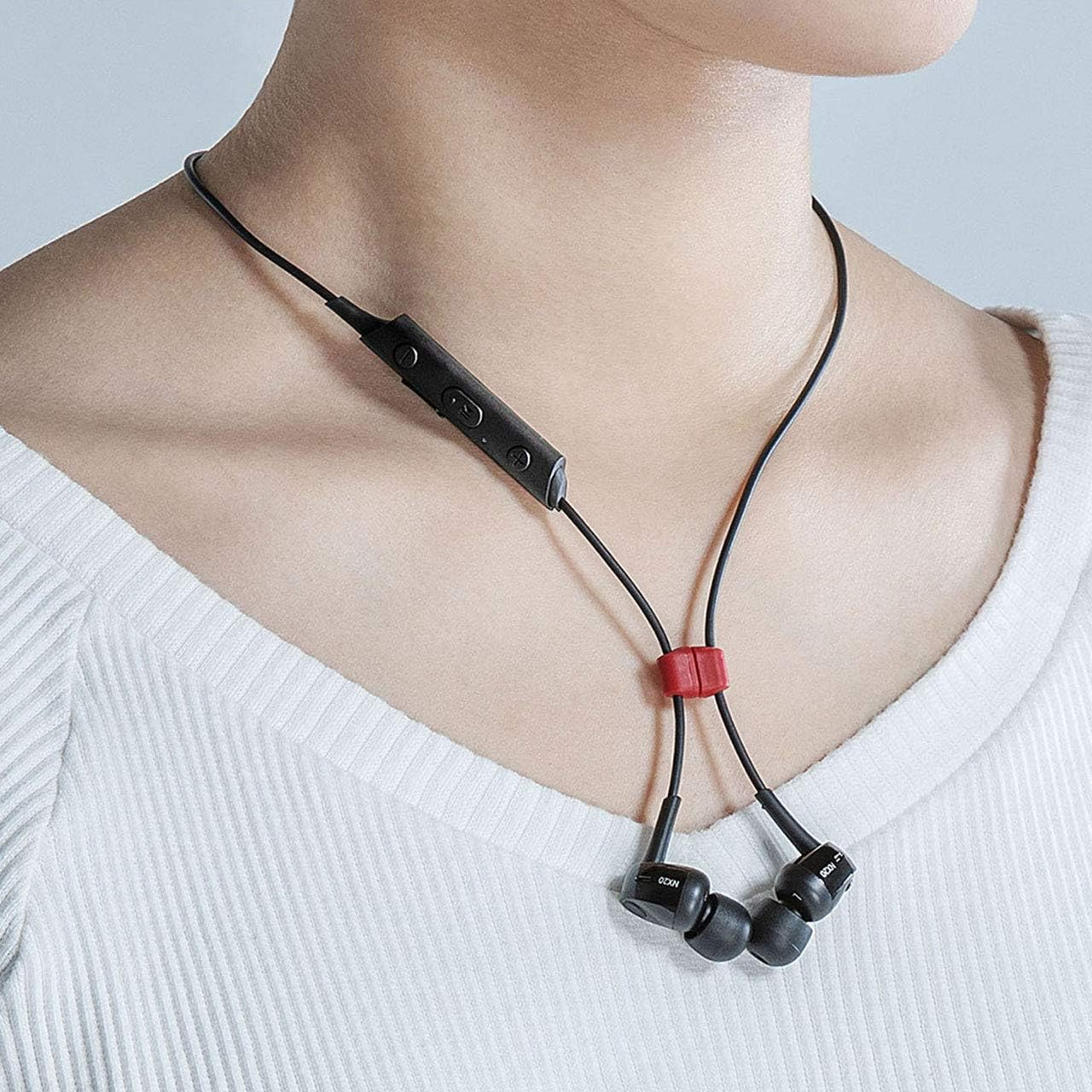 Radius HP-CMC01 Bluetooth Earphones, Drop Prevention, Fall Prevention, Cable, Magnetic Clip, HP-CMC01F (Flamingo Pink) - Clear image number 2