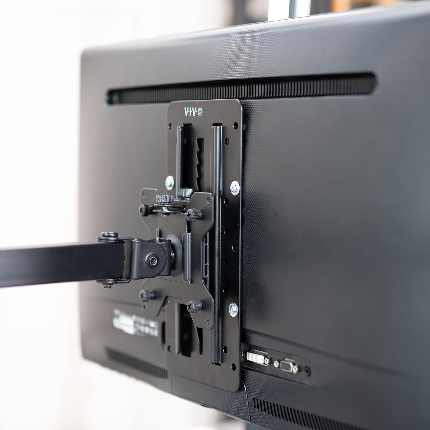 VIVO Height Adjustable VESA Adapter for Single 13 to 27 Inch Monitor, Accessory Bracket Kit for Individual Screen, Black, Stand-Vad3