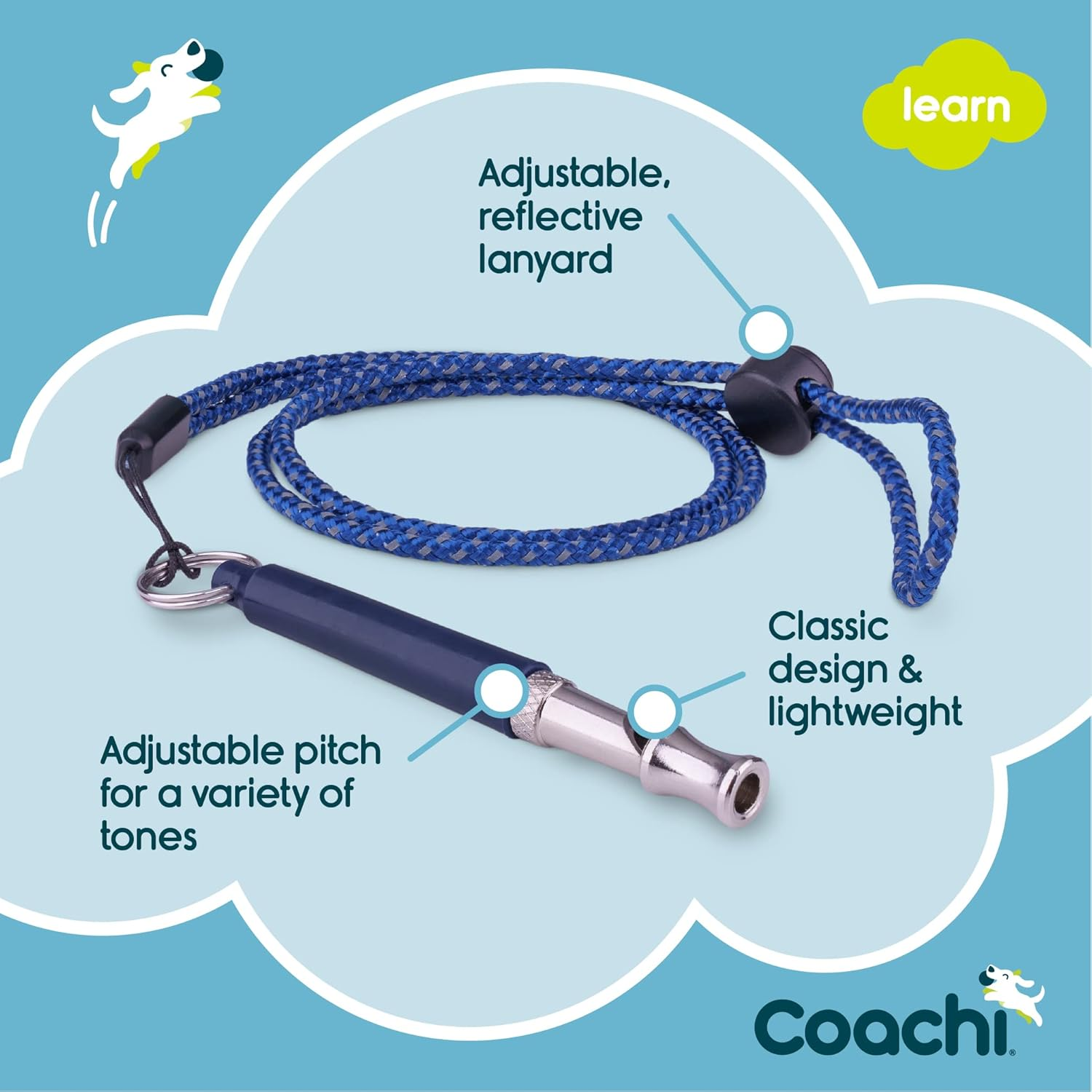 Company of Animals Coachi Professional Whistle for Dogs, Navy image number 5