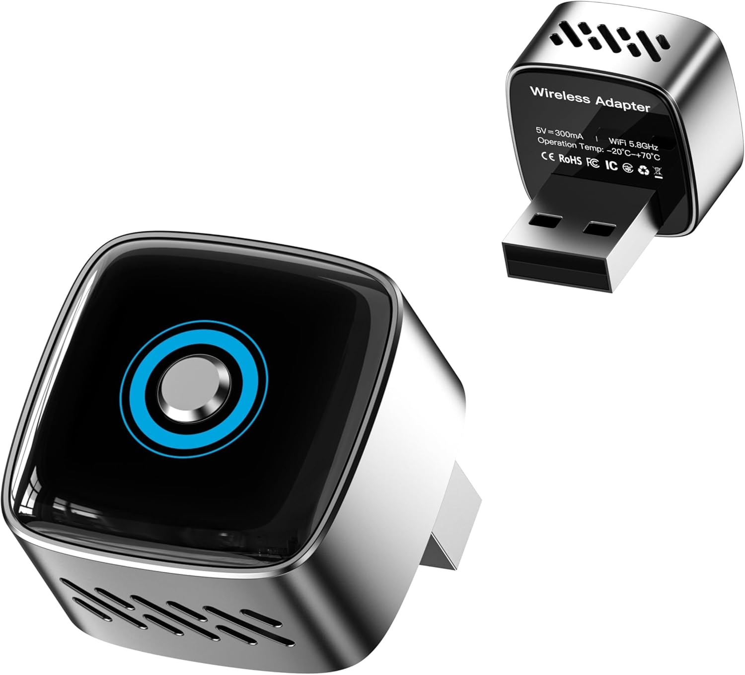 2026 Mini Wireless Carplay Adapter for Apple and Android, Support Two Devices Switch Effortlessly, Efficient Dissipation, 3-5S Fast Connect, No Delay, Compact Design Carplay for 2016+ Cars