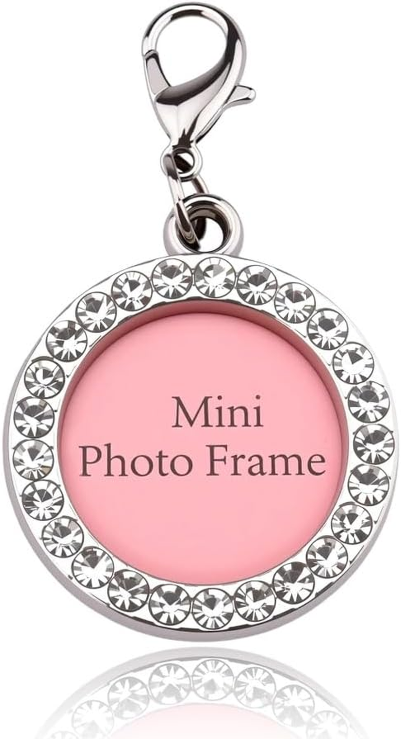 Cat Dog ID Tag Keychain for Pet Prevent Getting Lost Name Tag for Pet Keychain Key Chain for Friend Girlfriend Pets Lover Christmas Birthday Gifts for Dogs Cats Pets Coller Accessory with Photo Frame