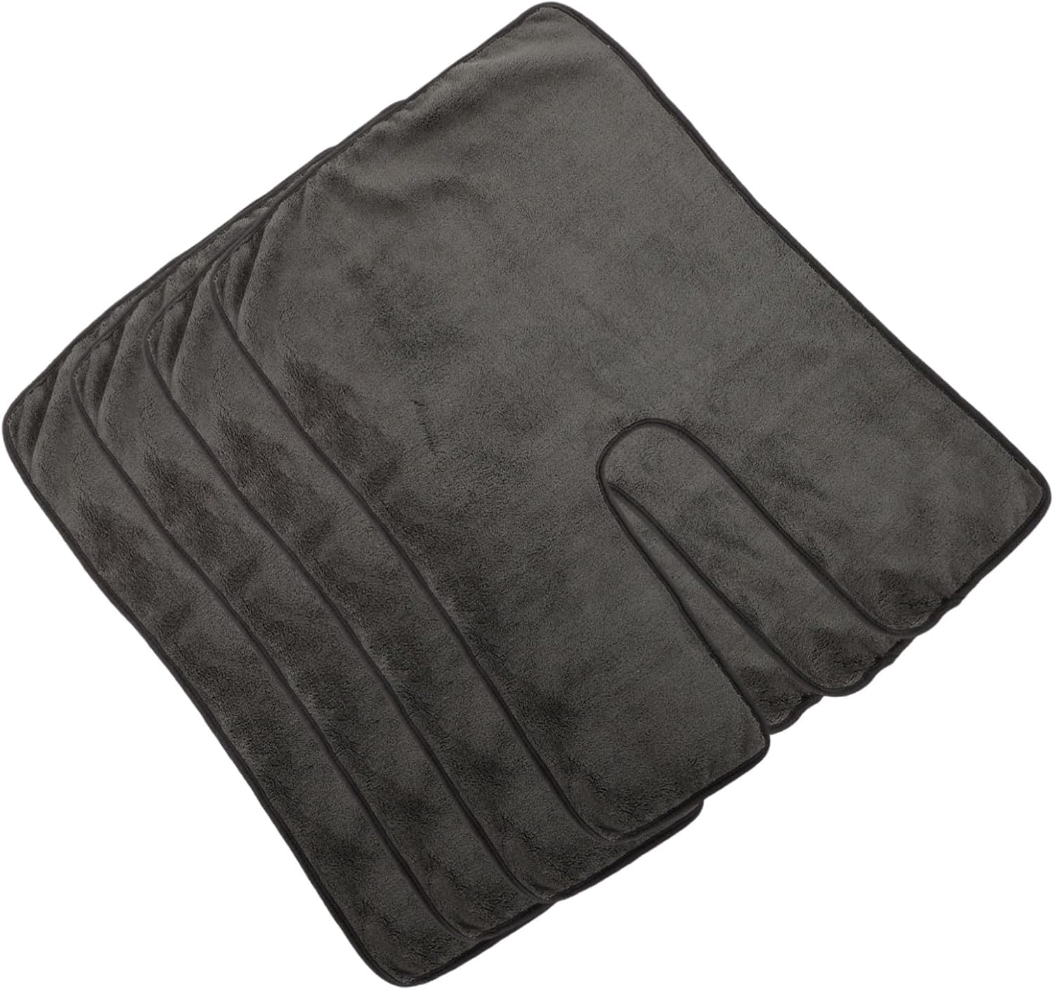 NIYANGLE 4Pcs Coral Fleece Facial Towels with Unique Split Design for Estheticians Salon and Barber Tools Soft Breathable Multipurpose U-Shaped Towels for Skincare and Massage White