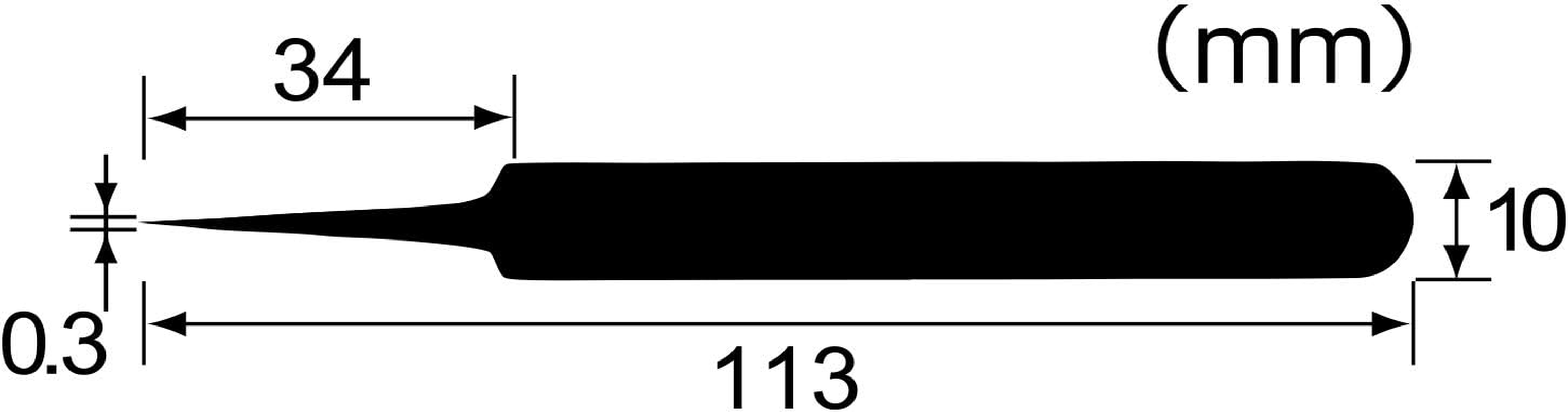 ENGINEER PTZ-63 Type GG Fine Tipped Black-Coated ESD Tweezers image number 2