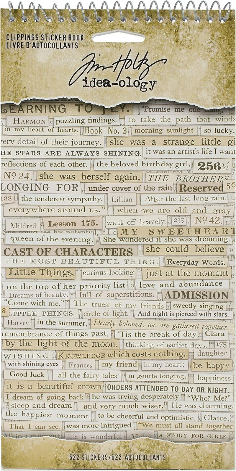 Tim Holtz Idea-Ology Sticker Book IDEA-O CLIPPINGS