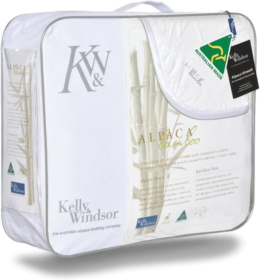Kelly & Windsor Alpaca Bamboo His and Hers Quilt, Super King